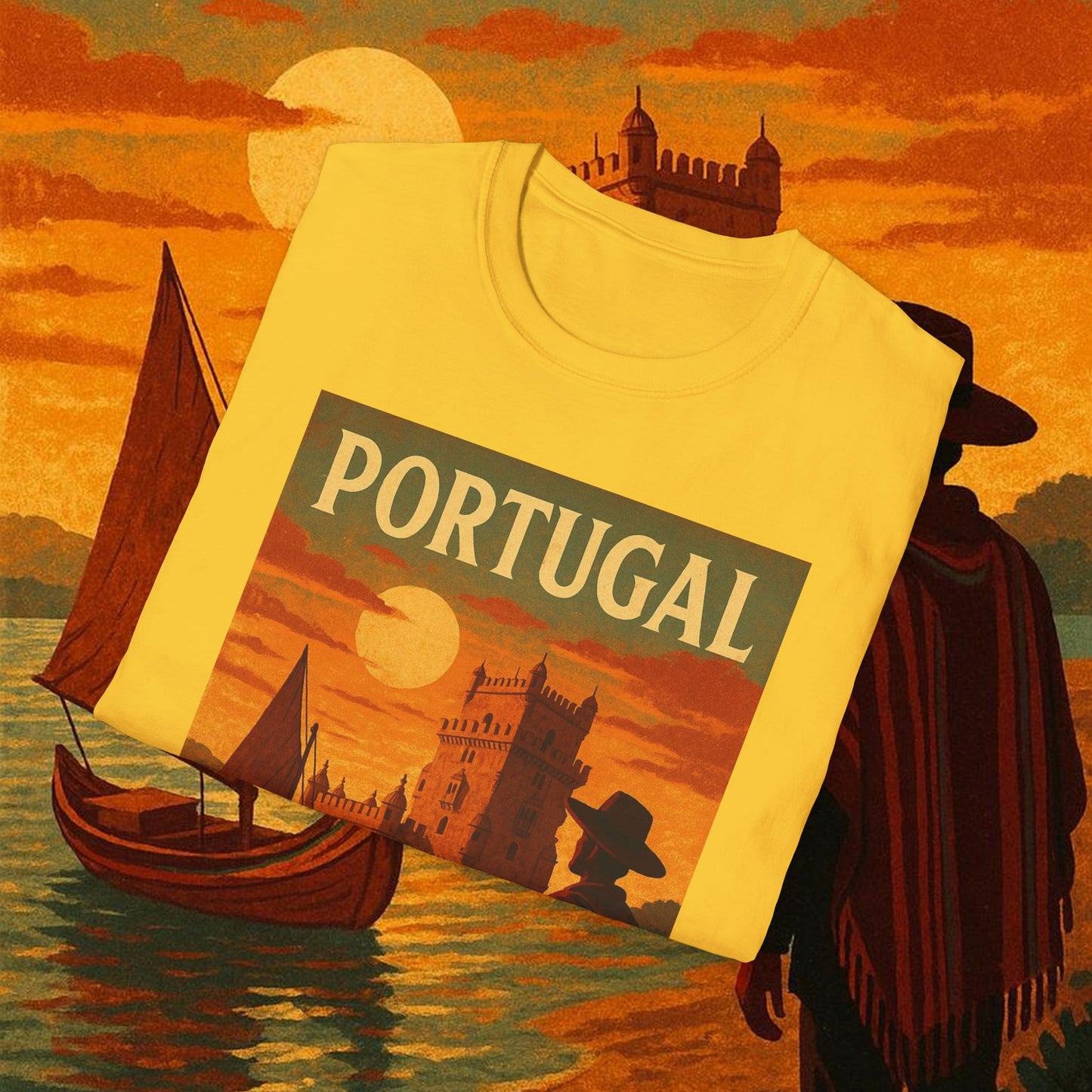 "Camiseta Portugal: Encanto Atlántico, Fados y Azulejos 🌊🎶🧿"