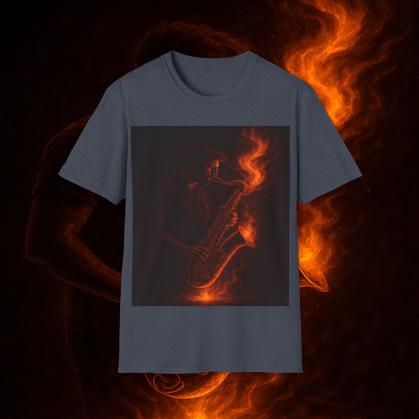 "Camiseta sax 🎷🔥 Haz que arda cada nota.” 🔥🎷