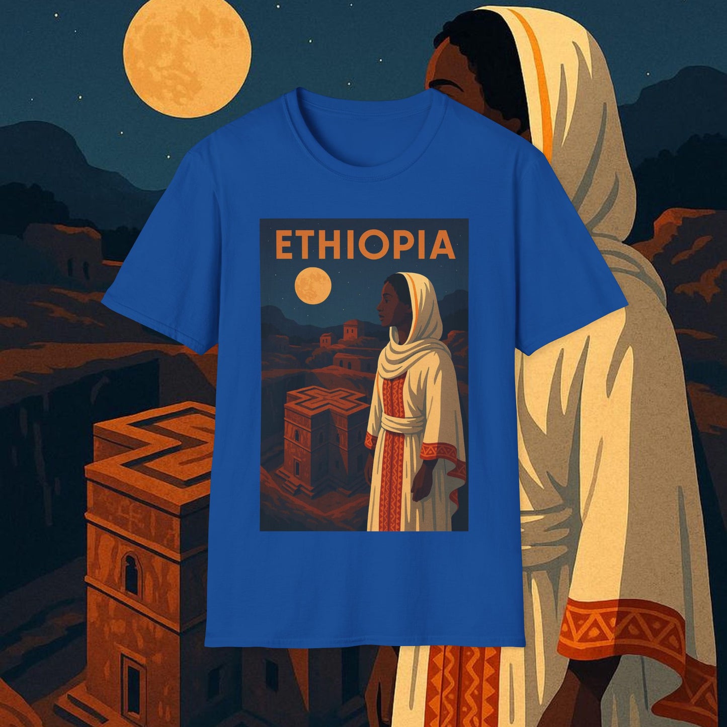 "Camiseta Etiopía Tierra sagrada y alma ancestral"