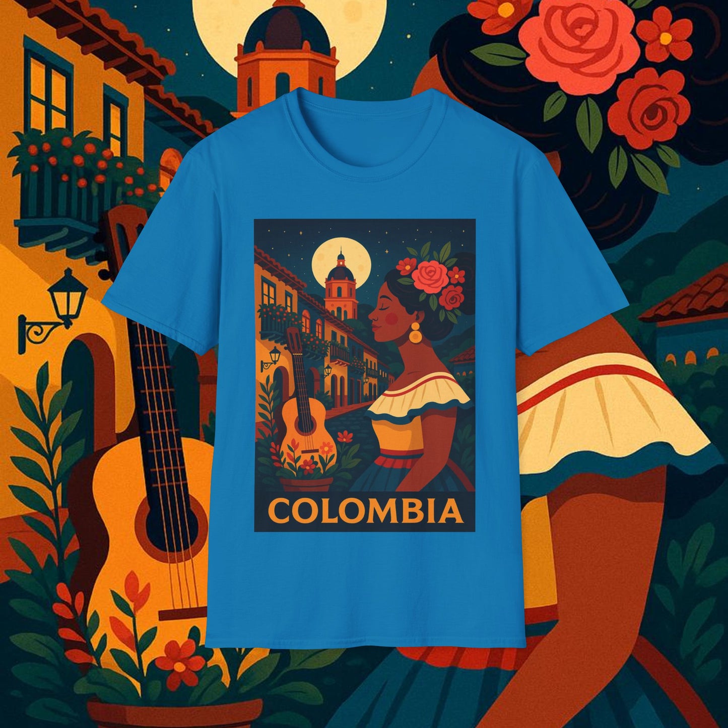 "Camiseta Colombia: Magia de Colores, Café y Tradición ☕🎨🌄"