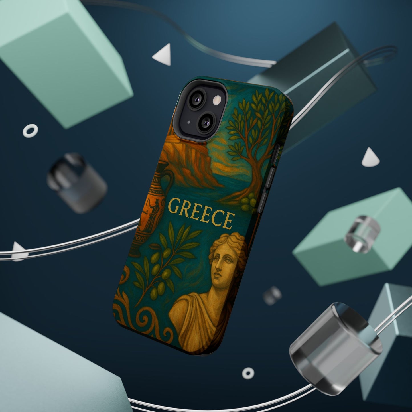 "Funda Magnética Reforzada Magnética Reforzada Grecia: Cuna de Dioses, Maravillas y Filosofía 🌊🏛️⚡"