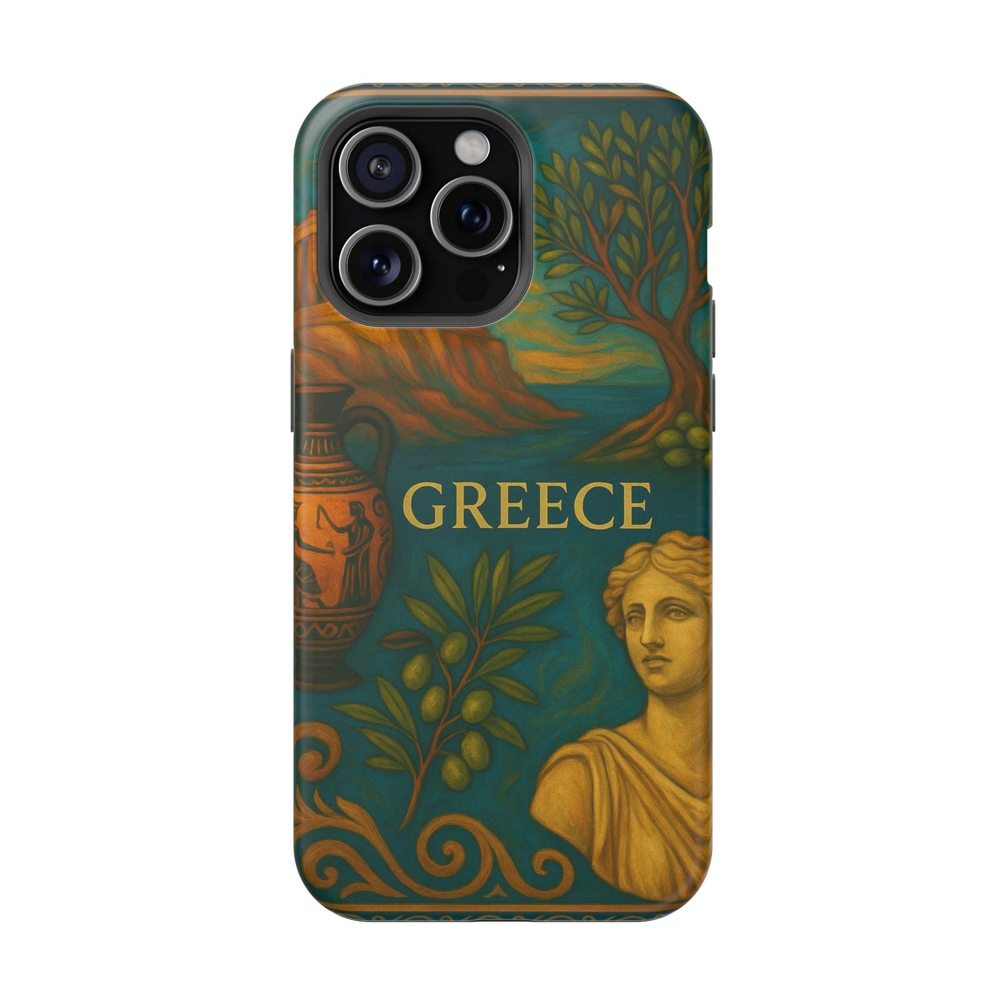 "Funda Magnética Reforzada Magnética Reforzada Grecia: Cuna de Dioses, Maravillas y Filosofía 🌊🏛️⚡"