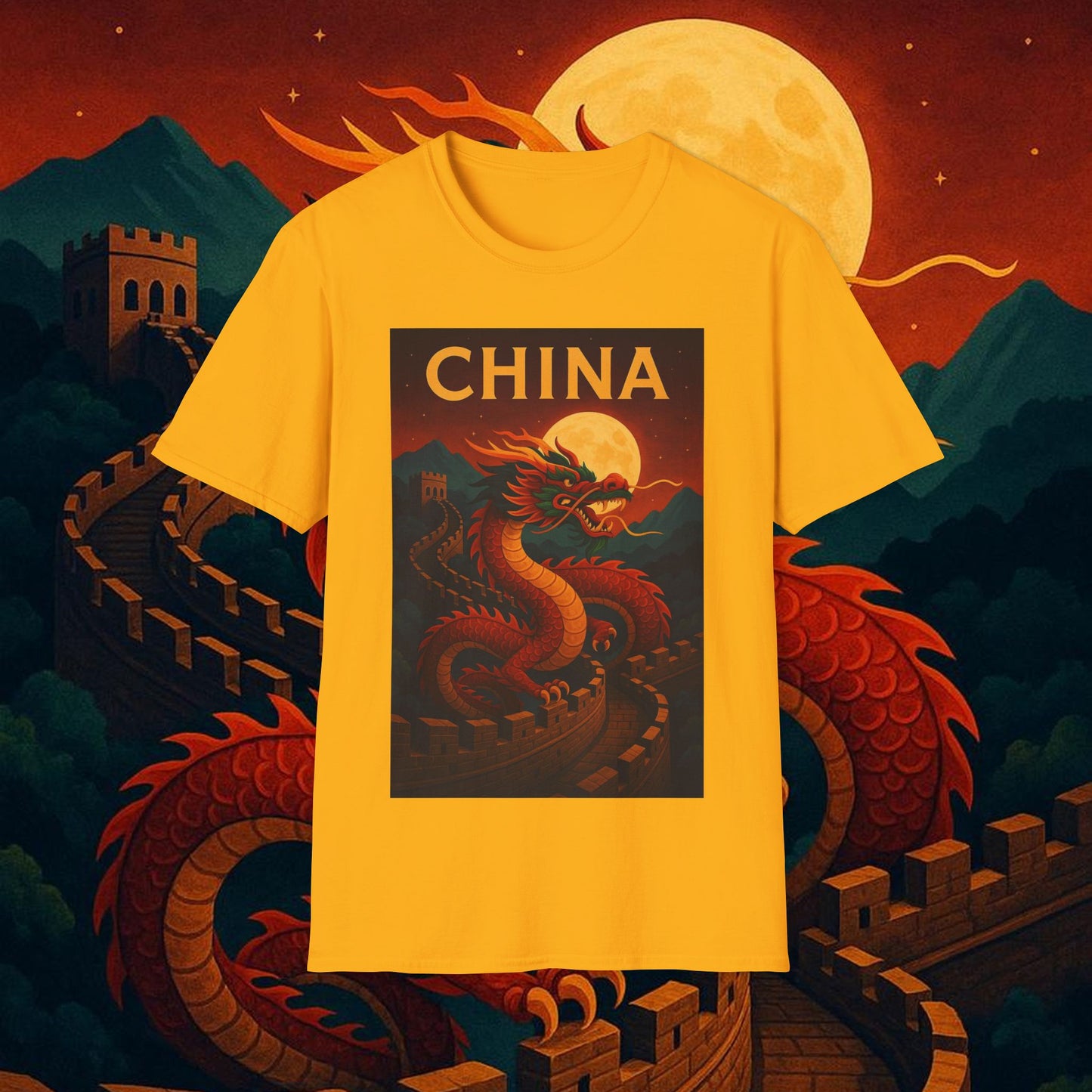 "Camiseta China – Dragones, murallas y leyendas eternas"