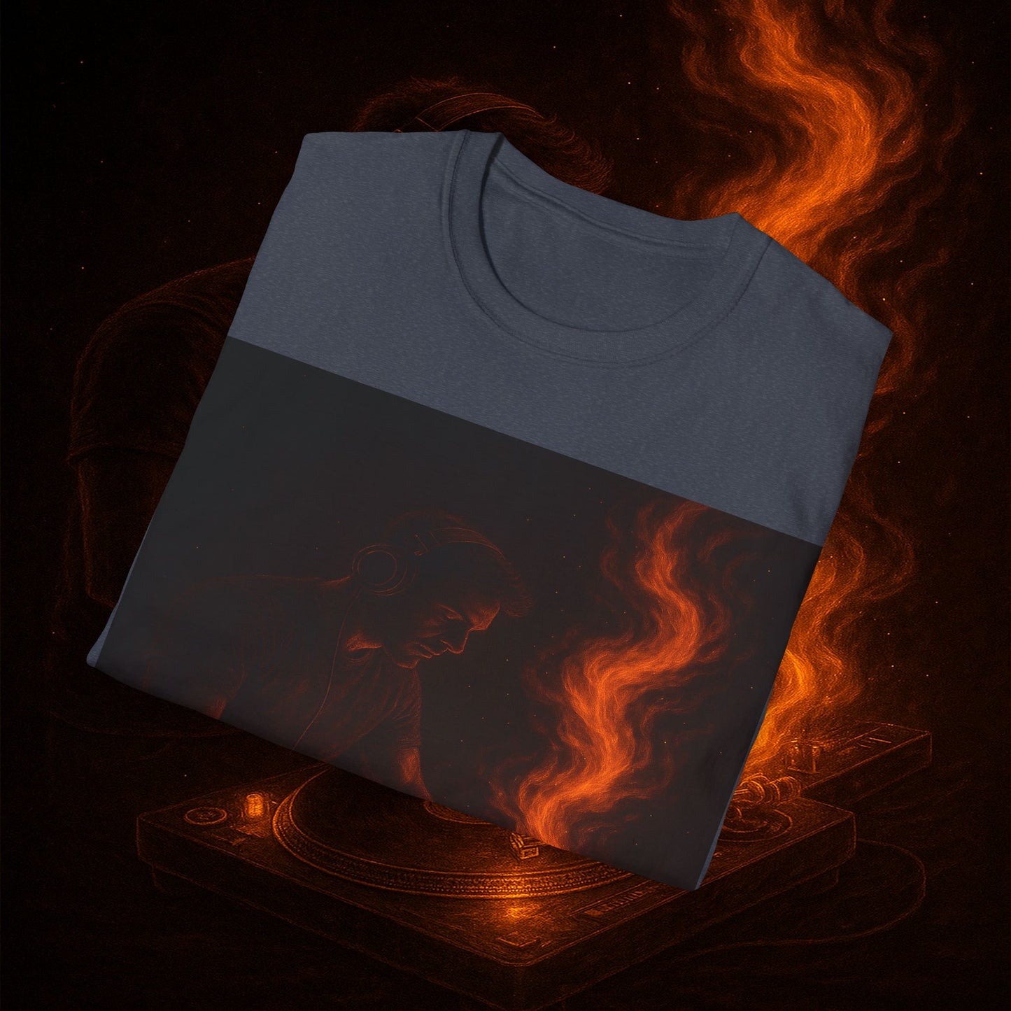 "Camiseta dj 🎧🔥 No mezclas canciones… mezclas fuego.” 🔥🎧
