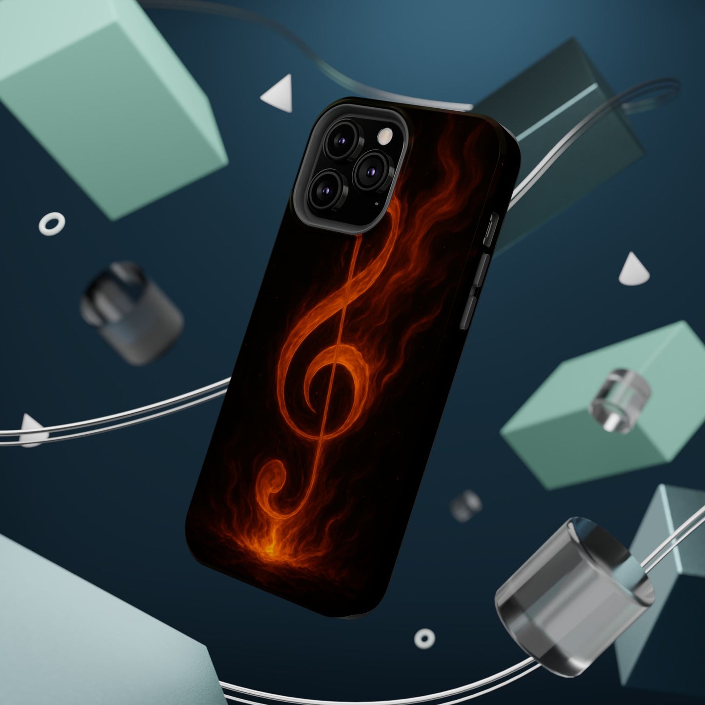 "Reinforced Magnetic Case Reinforced Magnetic Treble Clef 🎼🔥Where a note is born... a flame is born.” 🔥🎼