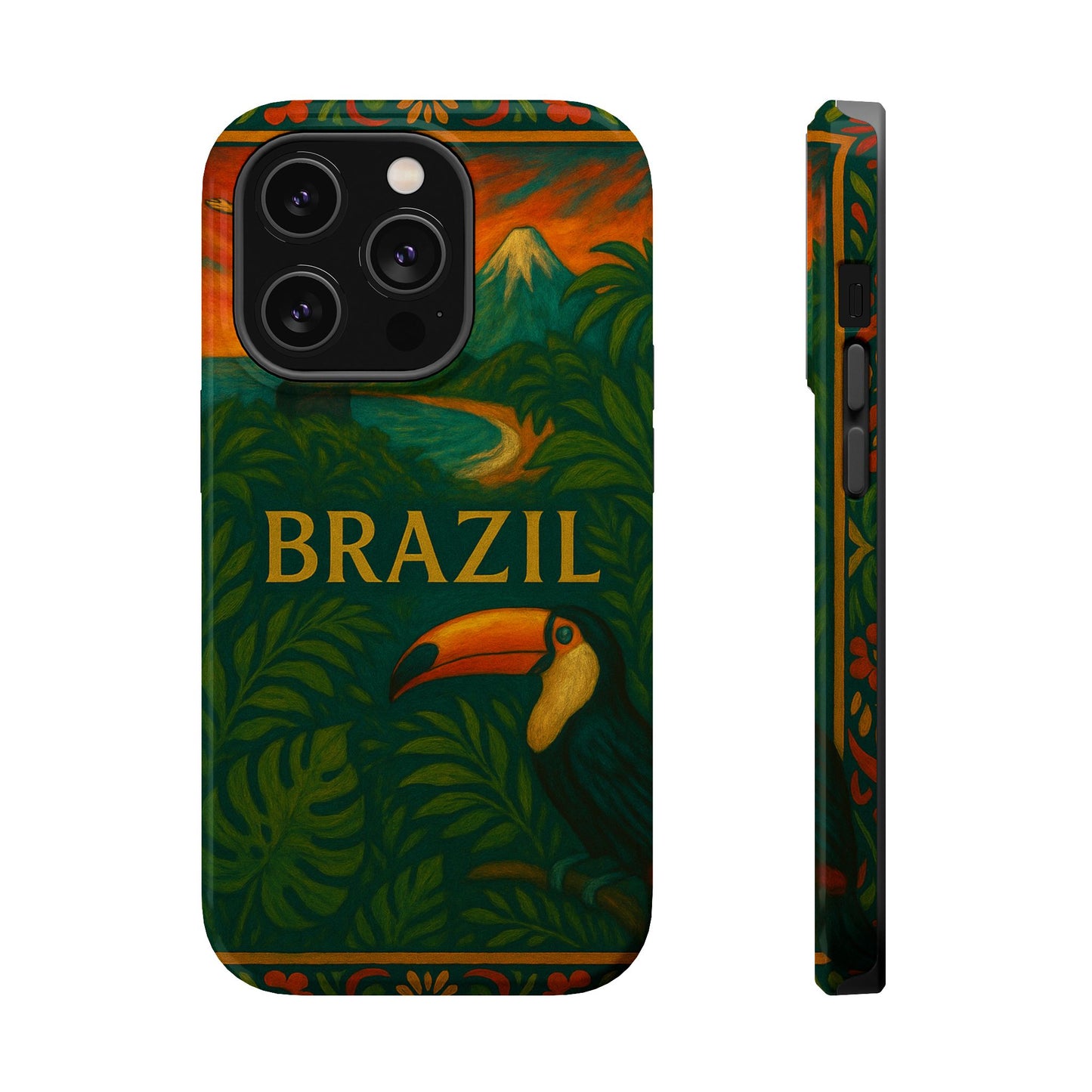 "Funda Magnética Reforzada Magnética Reforzada Brasil: Ritmo, Naturaleza y Alegría Infinita 🎶🌴🏖️"