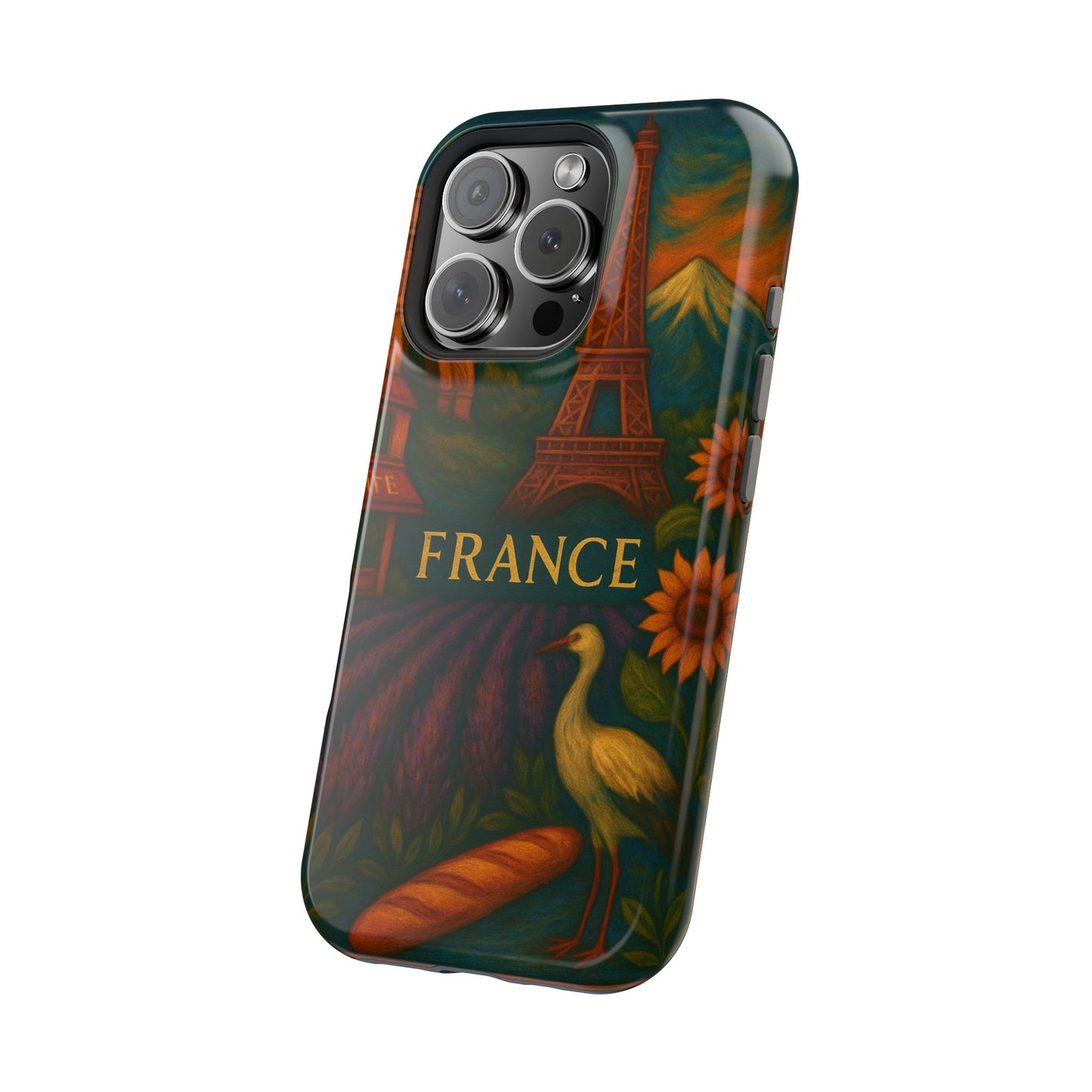 "Funda Magnética Reforzada Francia: Romance bajo la Luna 🌙🗼✨"