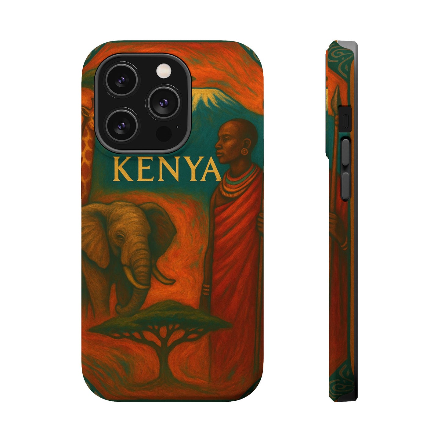 "Funda Magnética Reforzada Magnética Reforzada Kenia: Aventura Salvaje y Tierra de Horizontes Infinitos 🦁🌄🏕️"