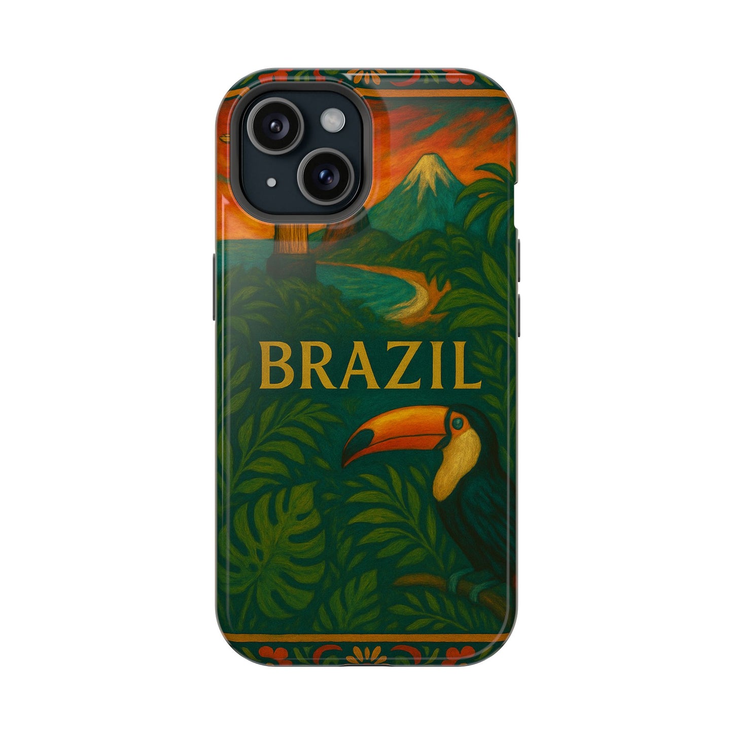 "Funda Magnética Reforzada Magnética Reforzada Brasil: Ritmo, Naturaleza y Alegría Infinita 🎶🌴🏖️"