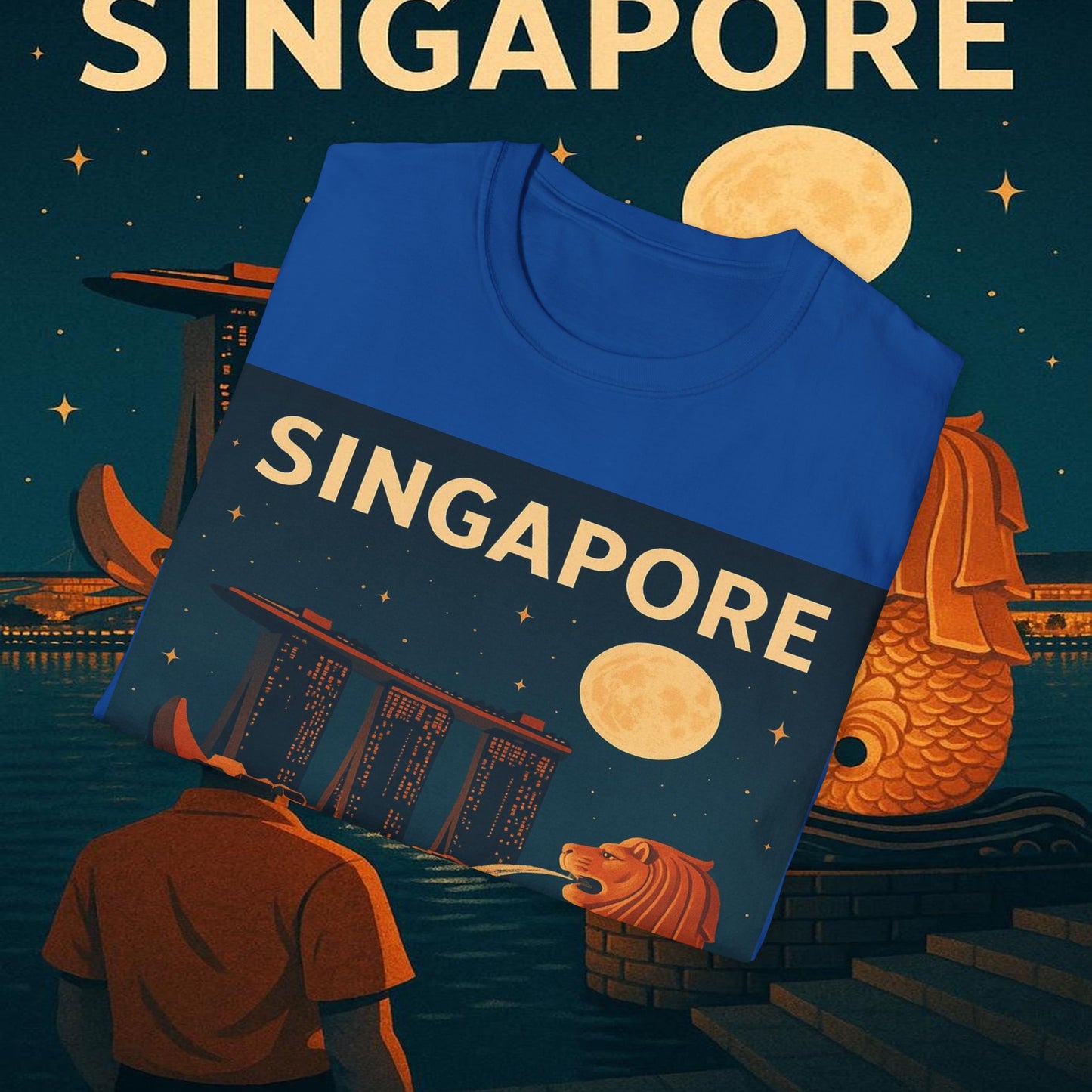 "Camiseta Singapur 🌆 – Futuro, cultura y naturaleza en un solo lugar"