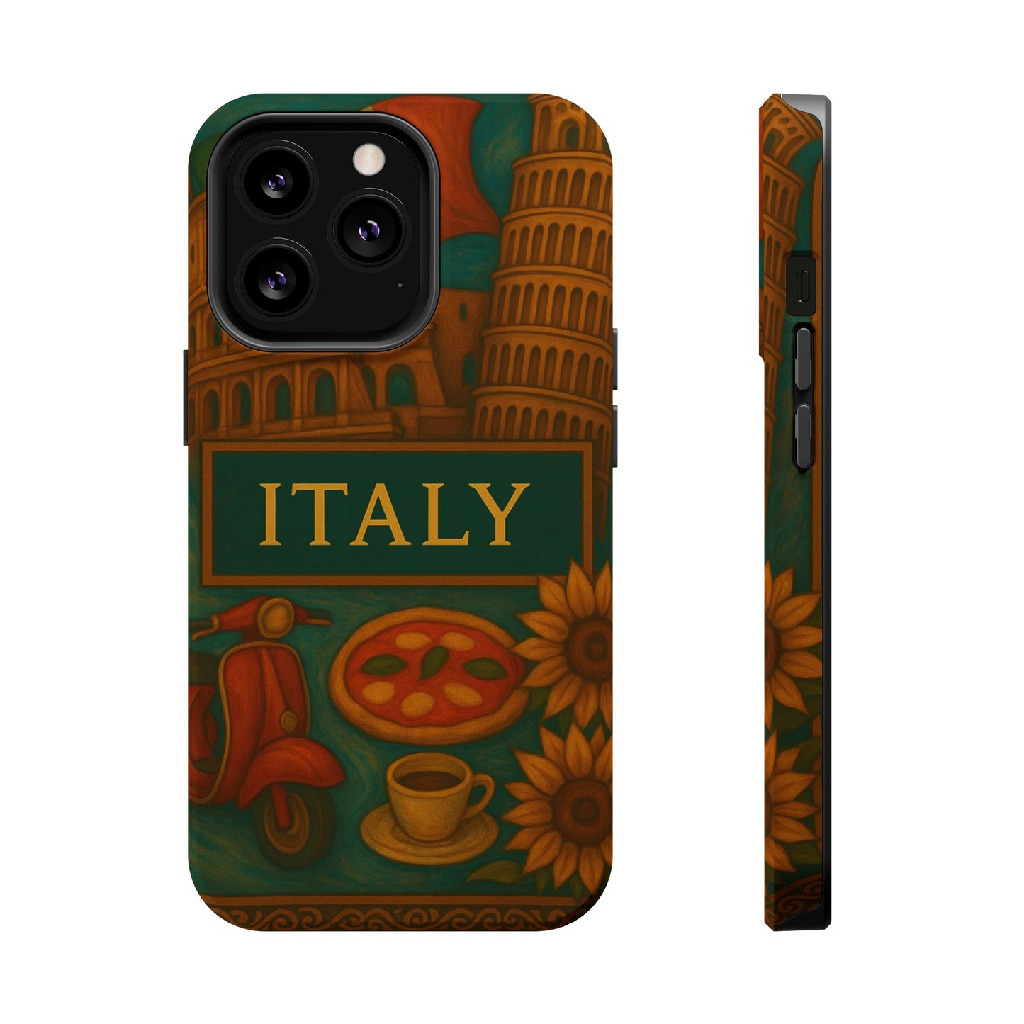 "Funda Magnética Reforzada Magnética Reforzada Italia: Arte, Pasión y Sabores Eternos 🎨🍝🏛️"