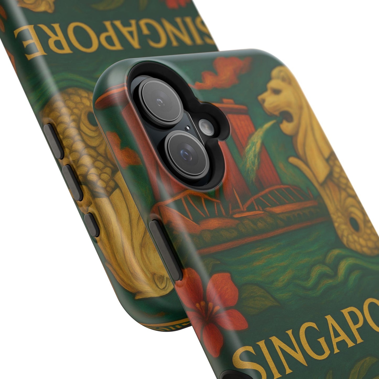 "Funda Magnética Reforzada Magnética Reforzada Singapur 🌆 – Futuro, cultura y naturaleza en un solo lugar"