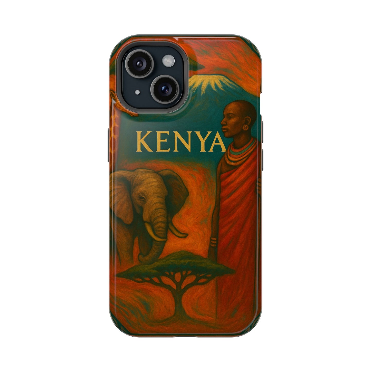 "Funda Magnética Reforzada Magnética Reforzada Kenia: Aventura Salvaje y Tierra de Horizontes Infinitos 🦁🌄🏕️"