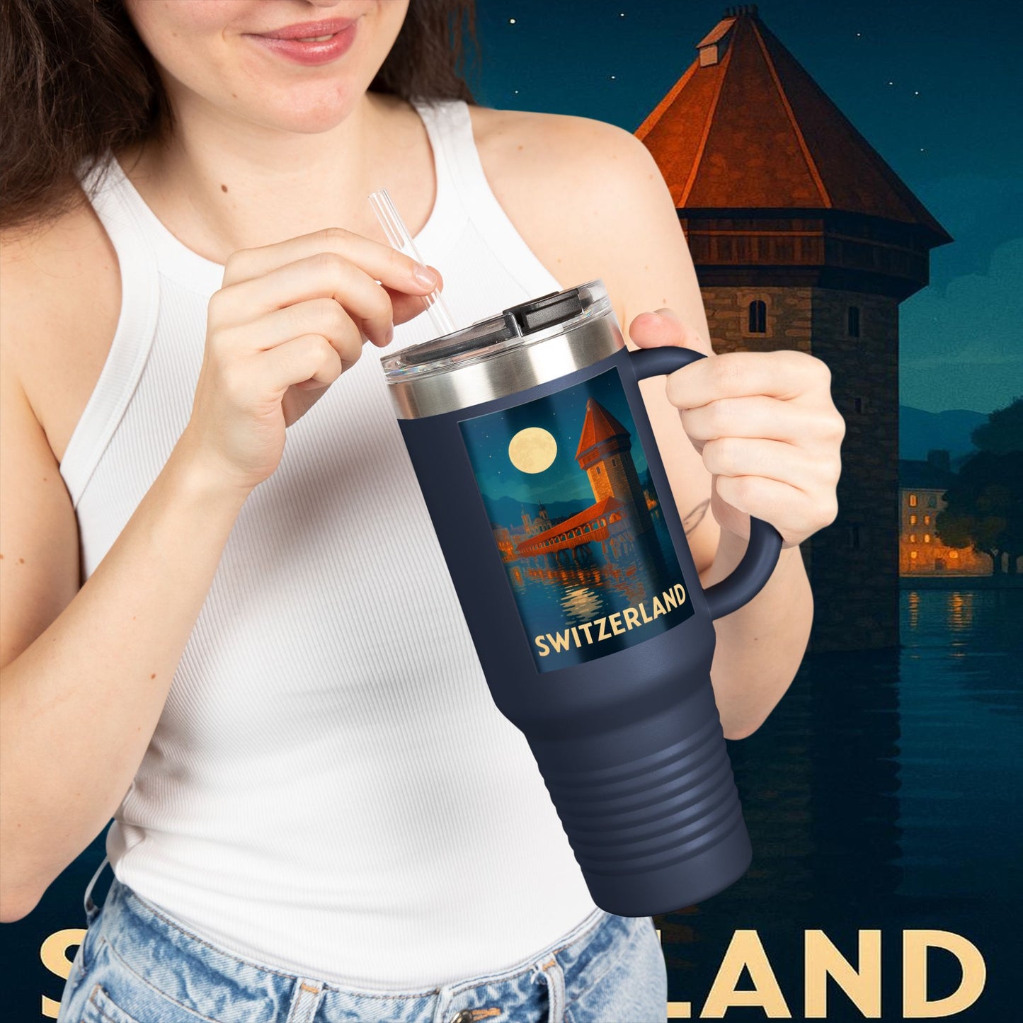 "Swiss Insulated Travel Mug❄️ – Land of majestic mountains and legendary precision"