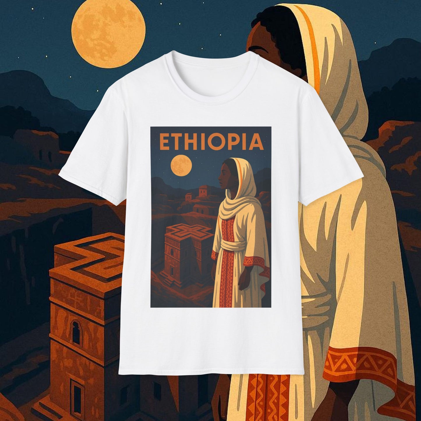 "Camiseta Etiopía Tierra sagrada y alma ancestral"