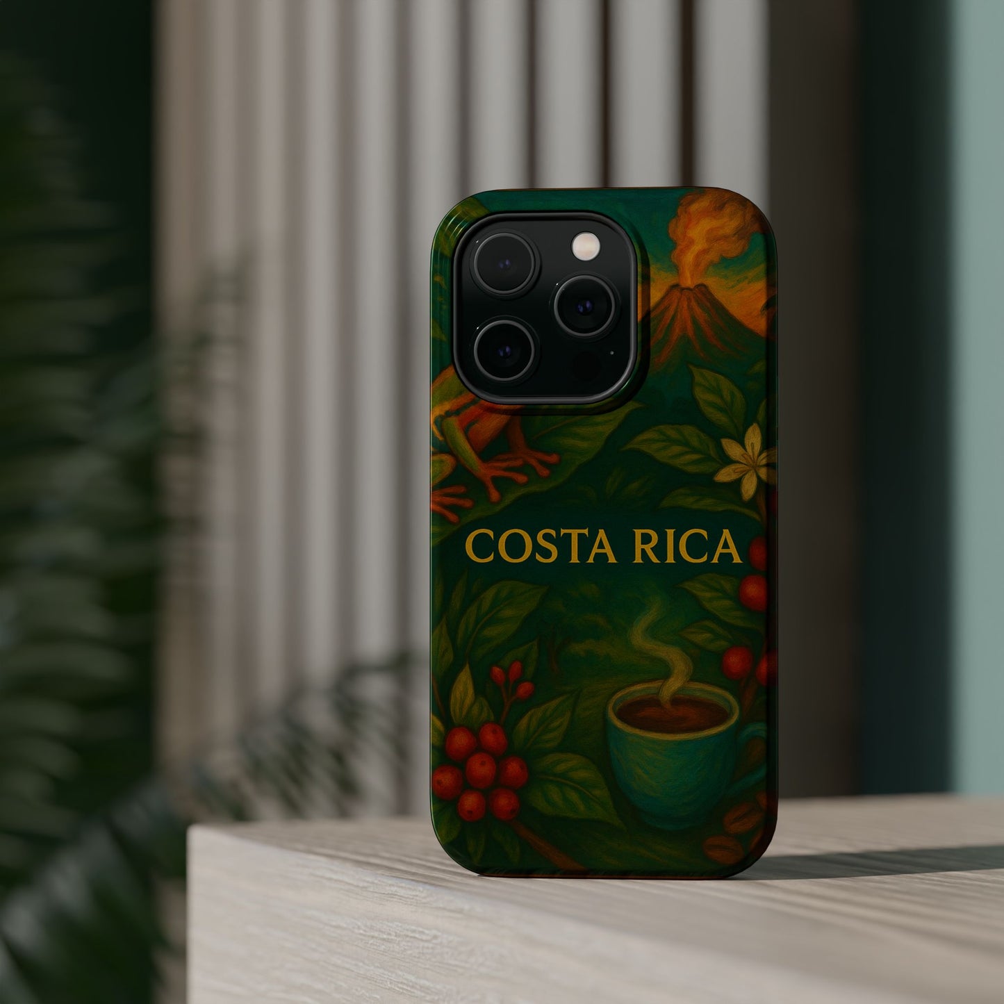 "Funda Magnética Reforzada Magnética Reforzada Costa Rica: Pura Vida entre Volcanes y Selvas 🌋🌴🦜"