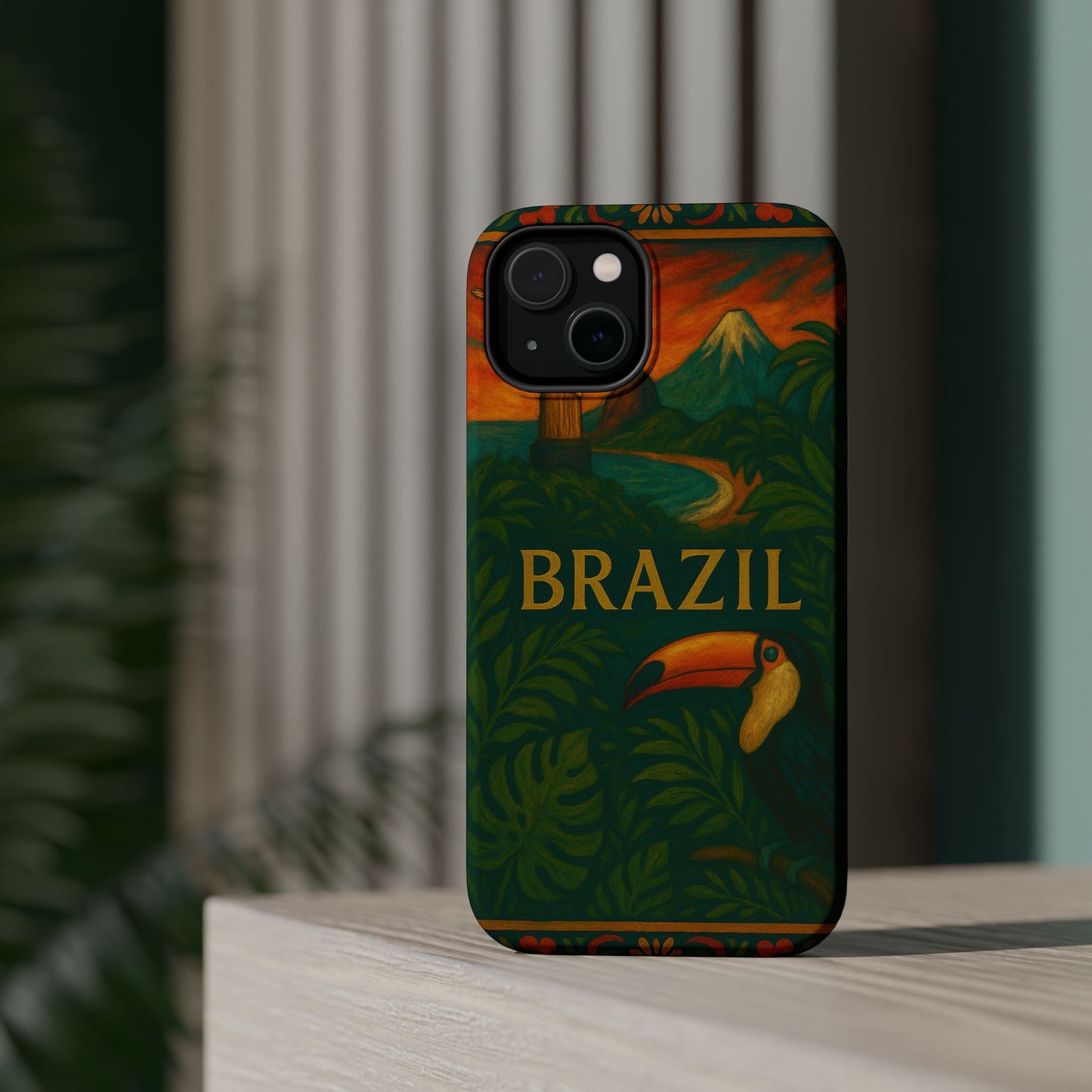 "Funda Magnética Reforzada Magnética Reforzada Brasil: Ritmo, Naturaleza y Alegría Infinita 🎶🌴🏖️"