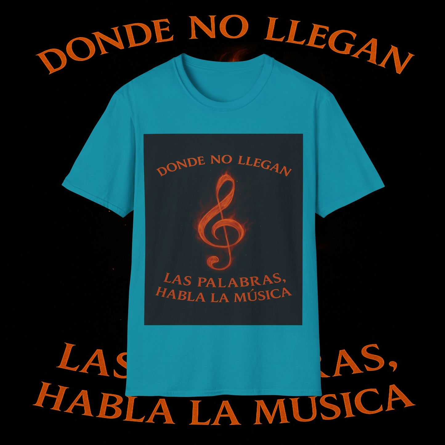 "Camiseta clave de sol 🎼🔥 “Donde nace una nota… nace una llama.” 🔥🎼