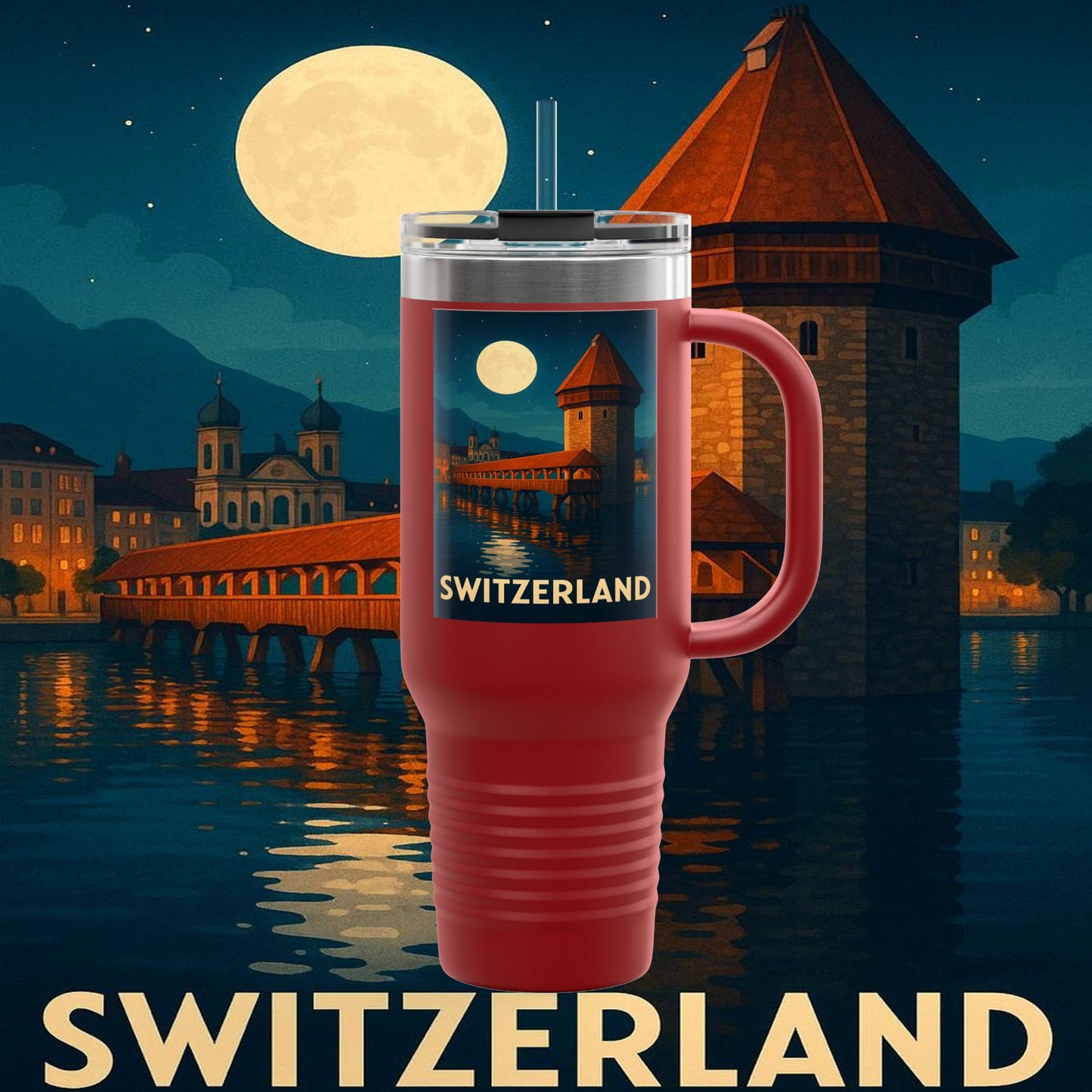 "Swiss Insulated Travel Mug❄️ – Land of majestic mountains and legendary precision"