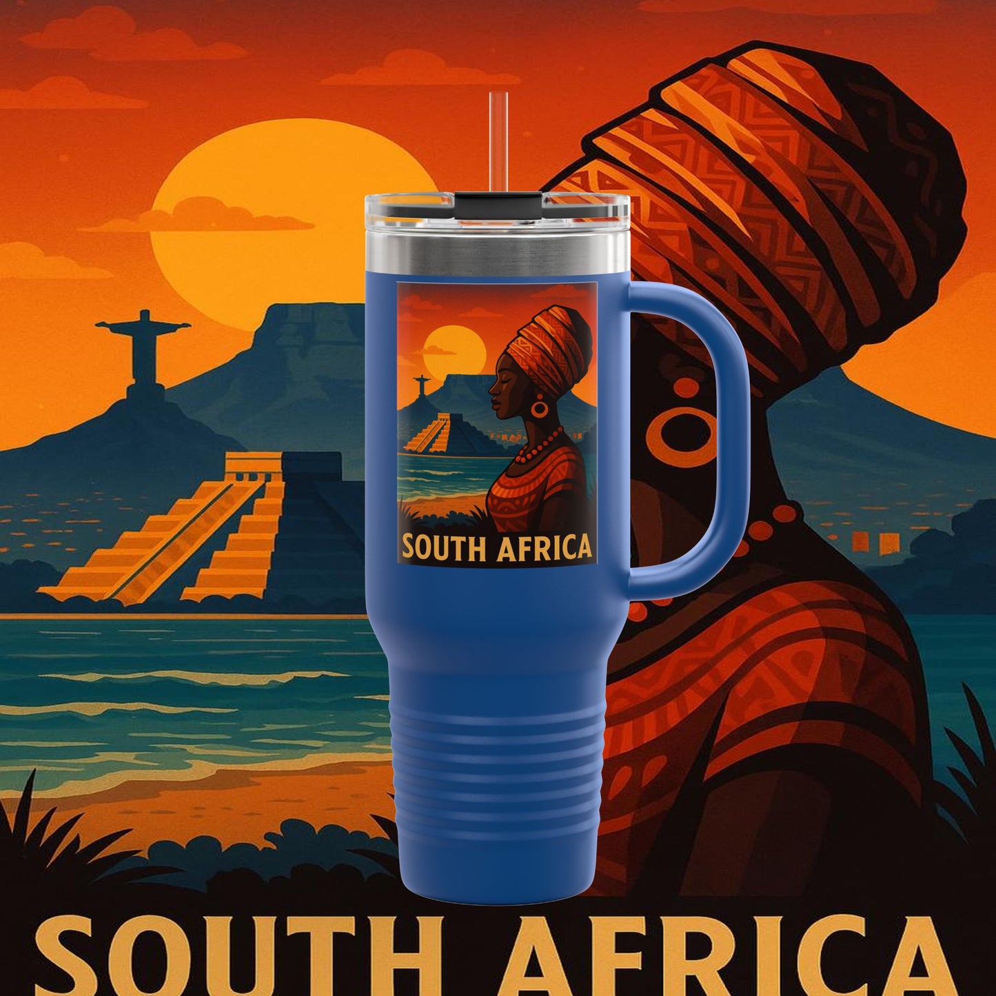 "South Africa Insulated Travel Mug 🌍 – A world of adventure and diversity"