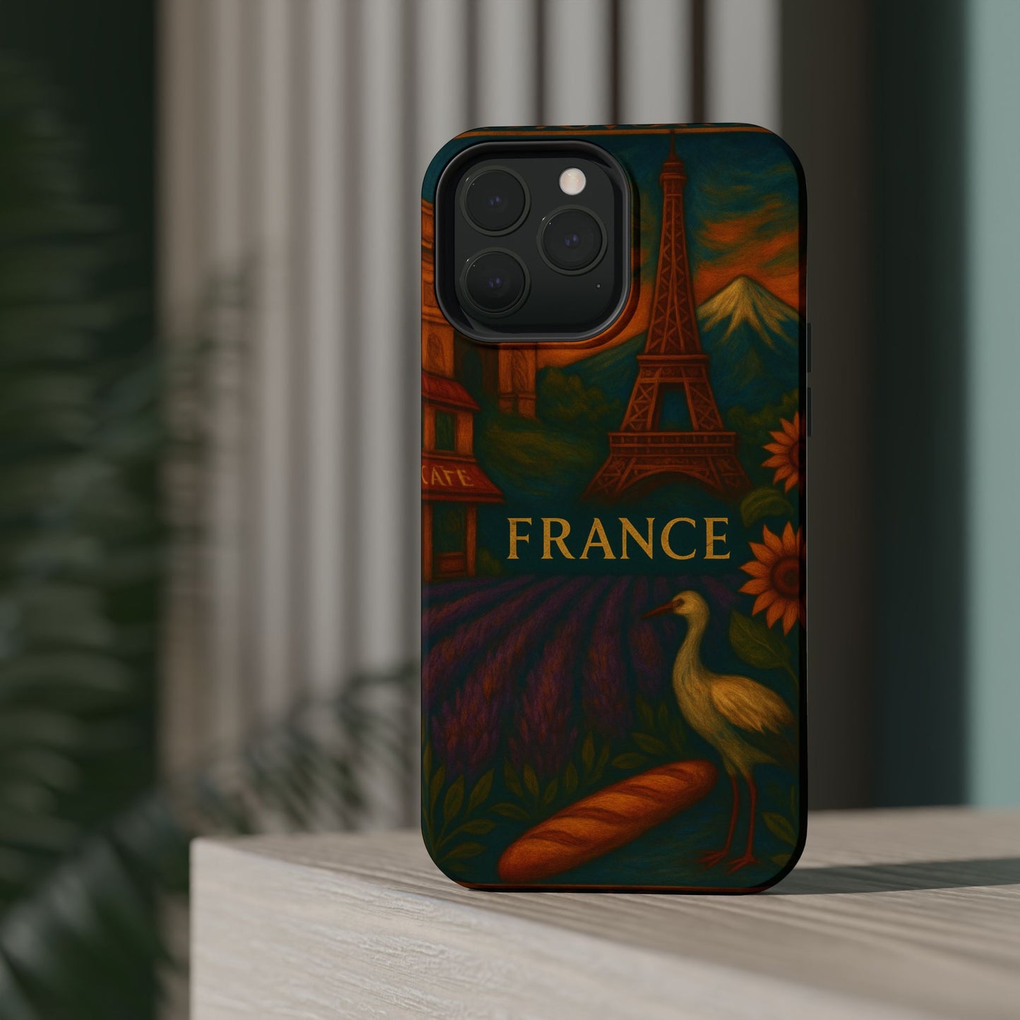 "Funda Magnética Reforzada Francia: Romance bajo la Luna 🌙🗼✨"