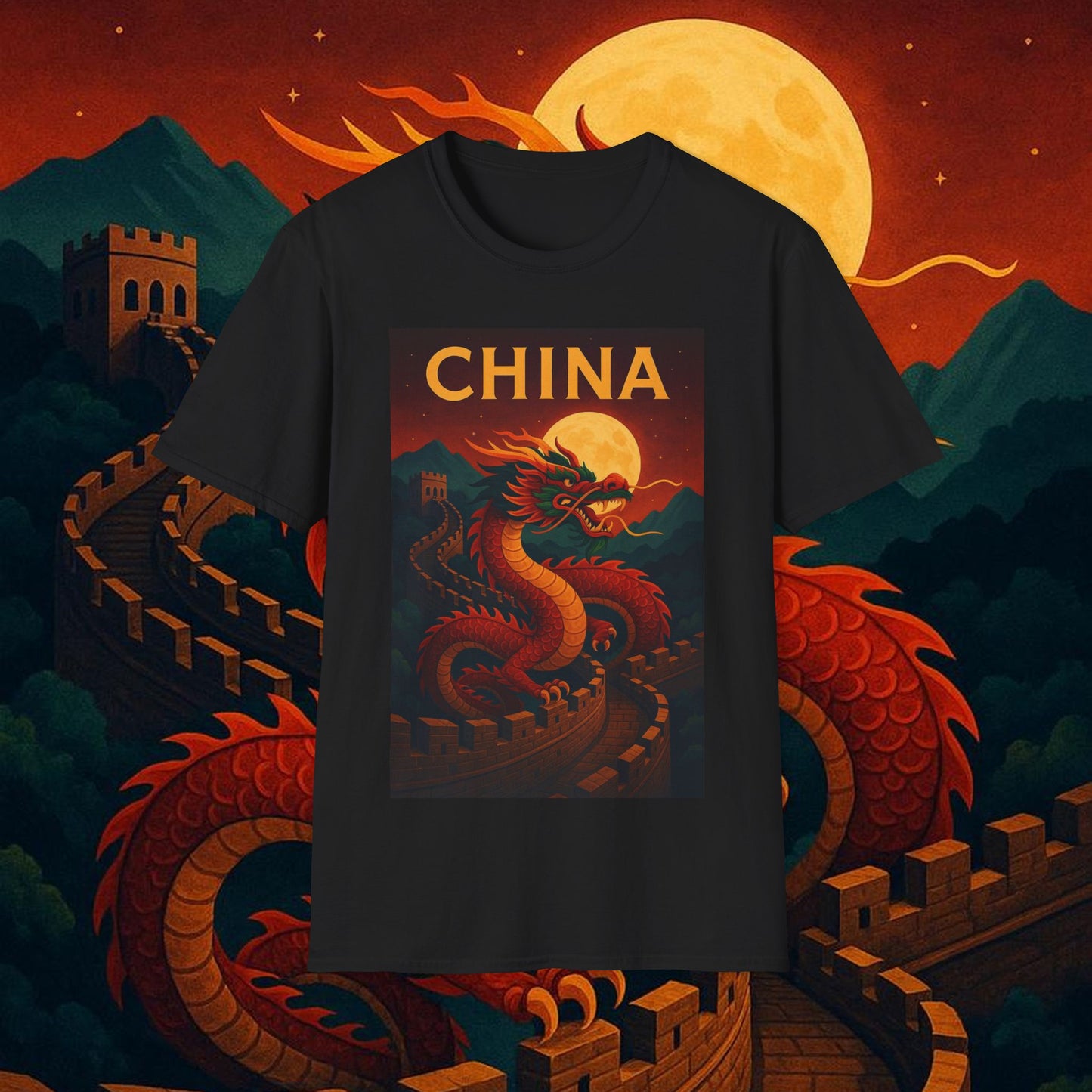 "Camiseta China – Dragones, murallas y leyendas eternas"