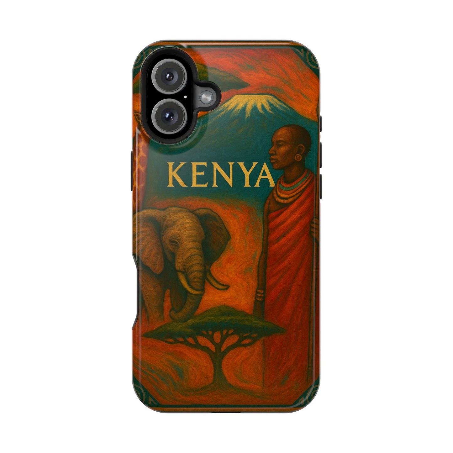 "Funda Magnética Reforzada Magnética Reforzada Kenia: Aventura Salvaje y Tierra de Horizontes Infinitos 🦁🌄🏕️"