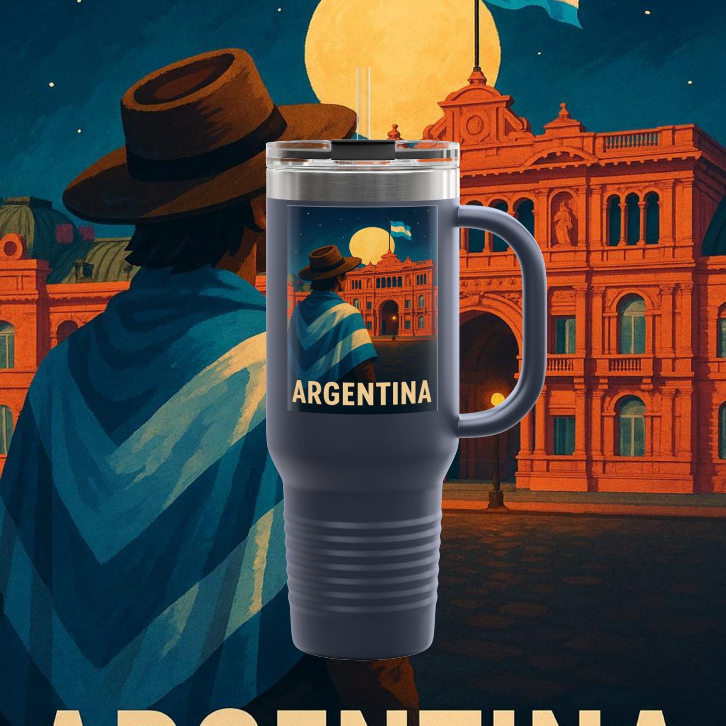 "taza de Viaje Aislada Argentina: Pasión, Tradición y Tierra de Sueños🔥🏞️"