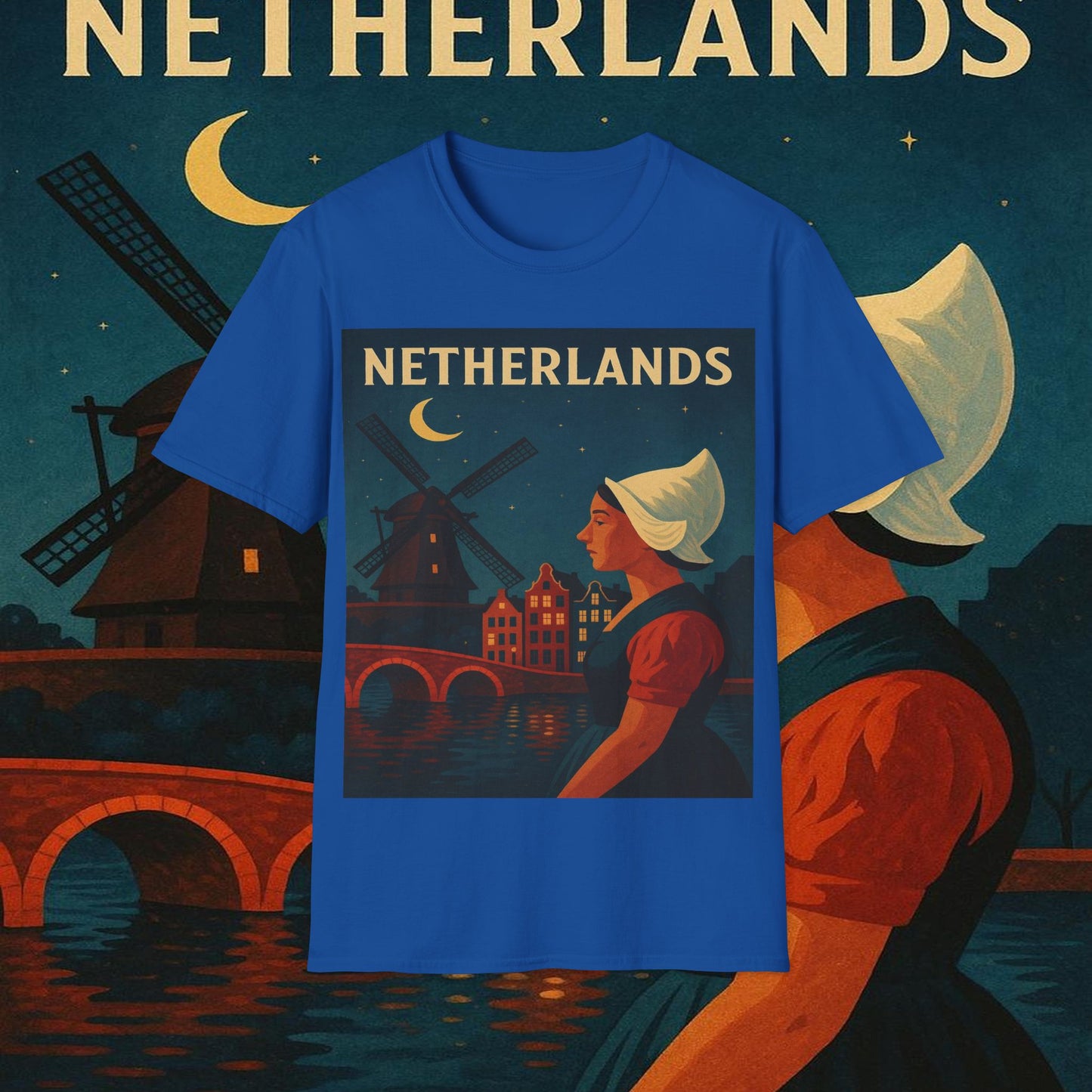 "Camiseta paises bajos✨ – Tierra de tulipanes, molinos y canales mágicos"