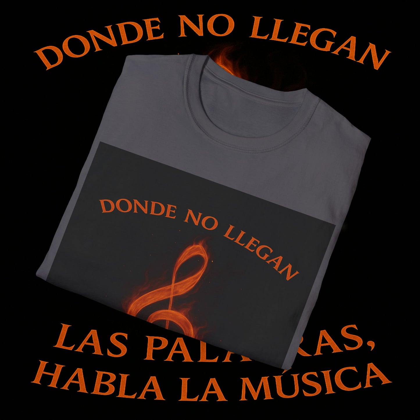 "Camiseta clave de sol 🎼🔥 “Donde nace una nota… nace una llama.” 🔥🎼