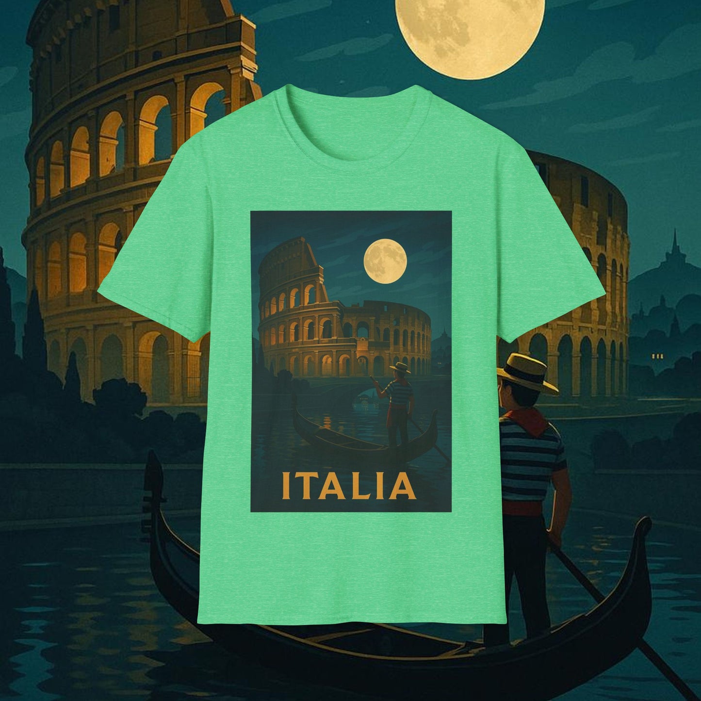"Camiseta Italia: Arte, Pasión y Sabores Eternos 🎨🍝🏛️"