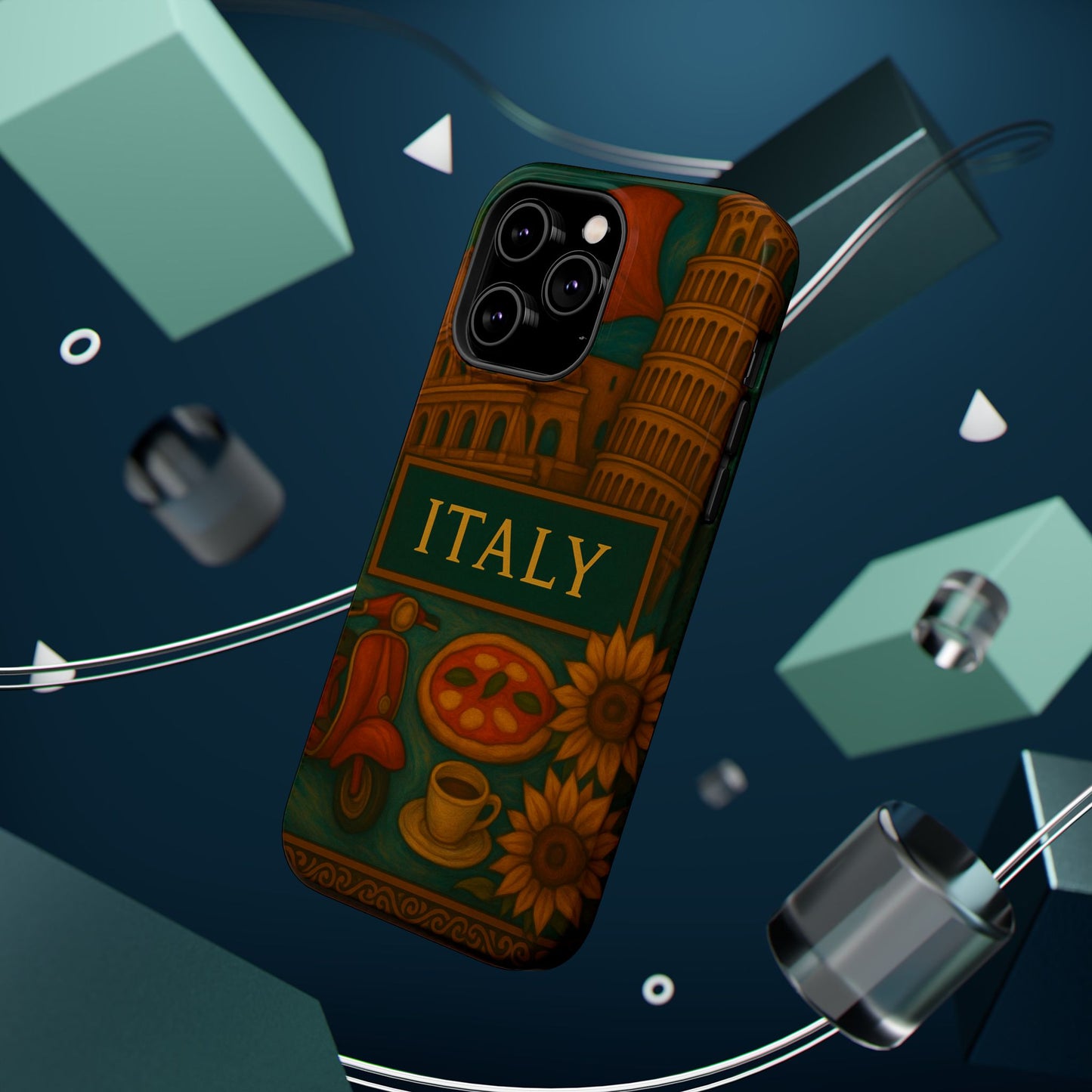 "Funda Magnética Reforzada Magnética Reforzada Italia: Arte, Pasión y Sabores Eternos 🎨🍝🏛️"