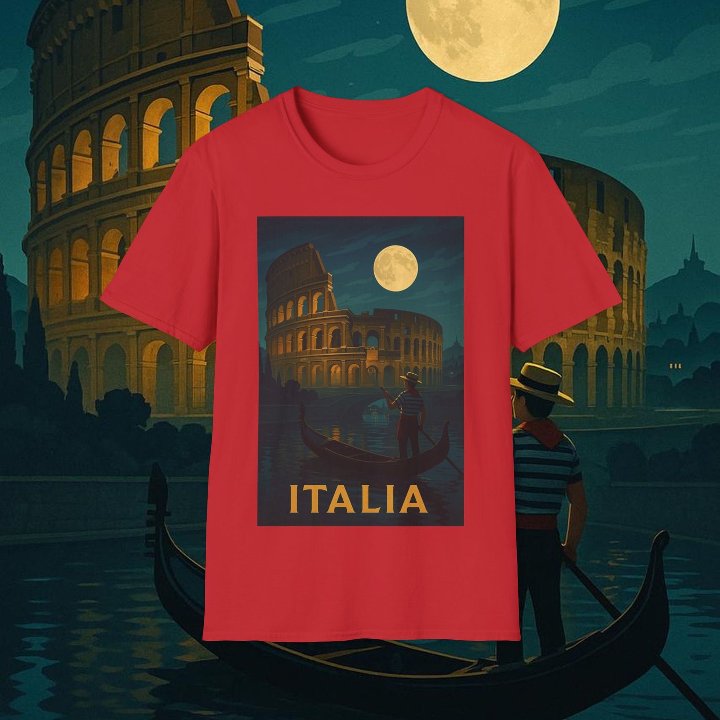 "Camiseta Italia: Arte, Pasión y Sabores Eternos 🎨🍝🏛️"