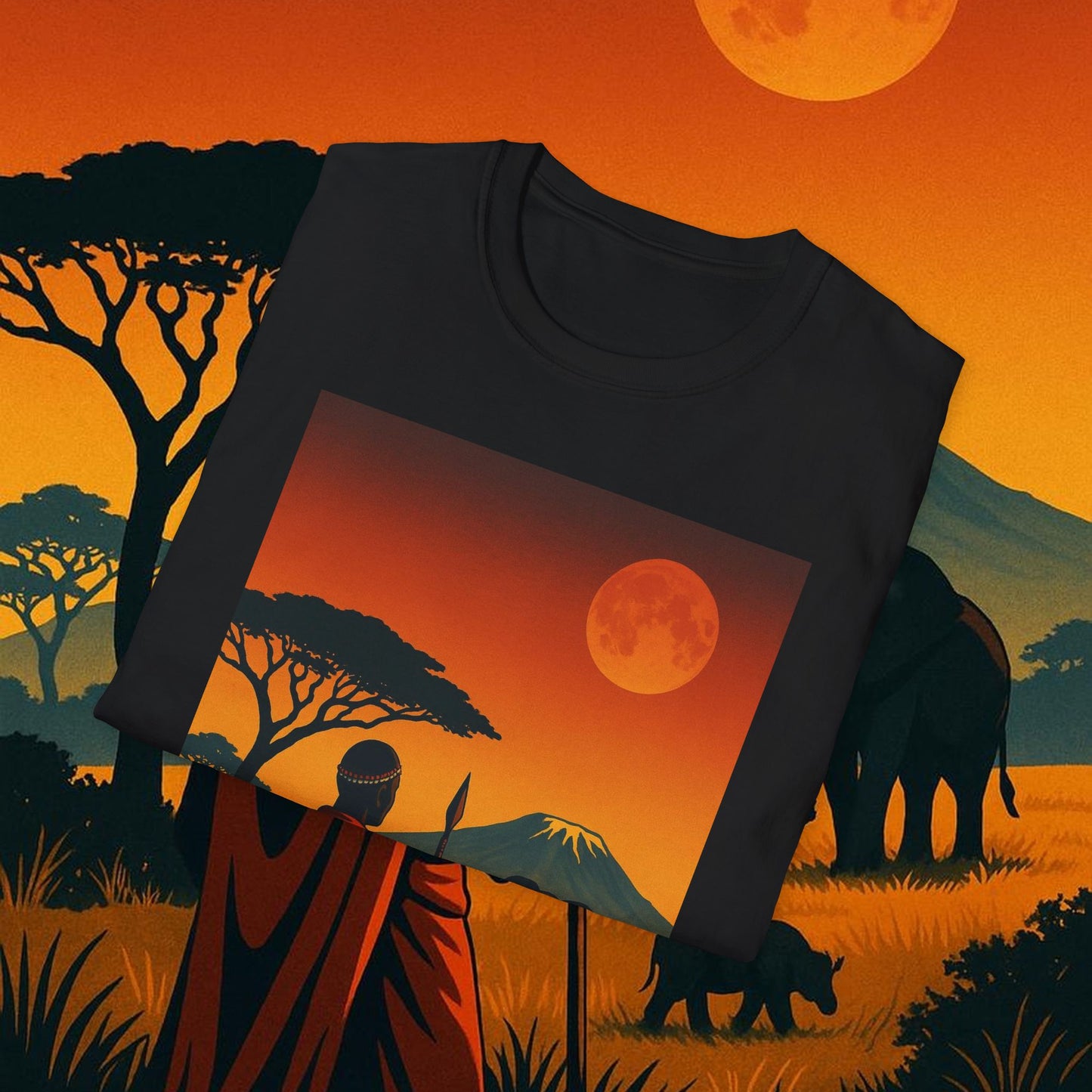"Camiseta Kenia: Aventura Salvaje y Tierra de Horizontes Infinitos 🦁🌄🏕️"