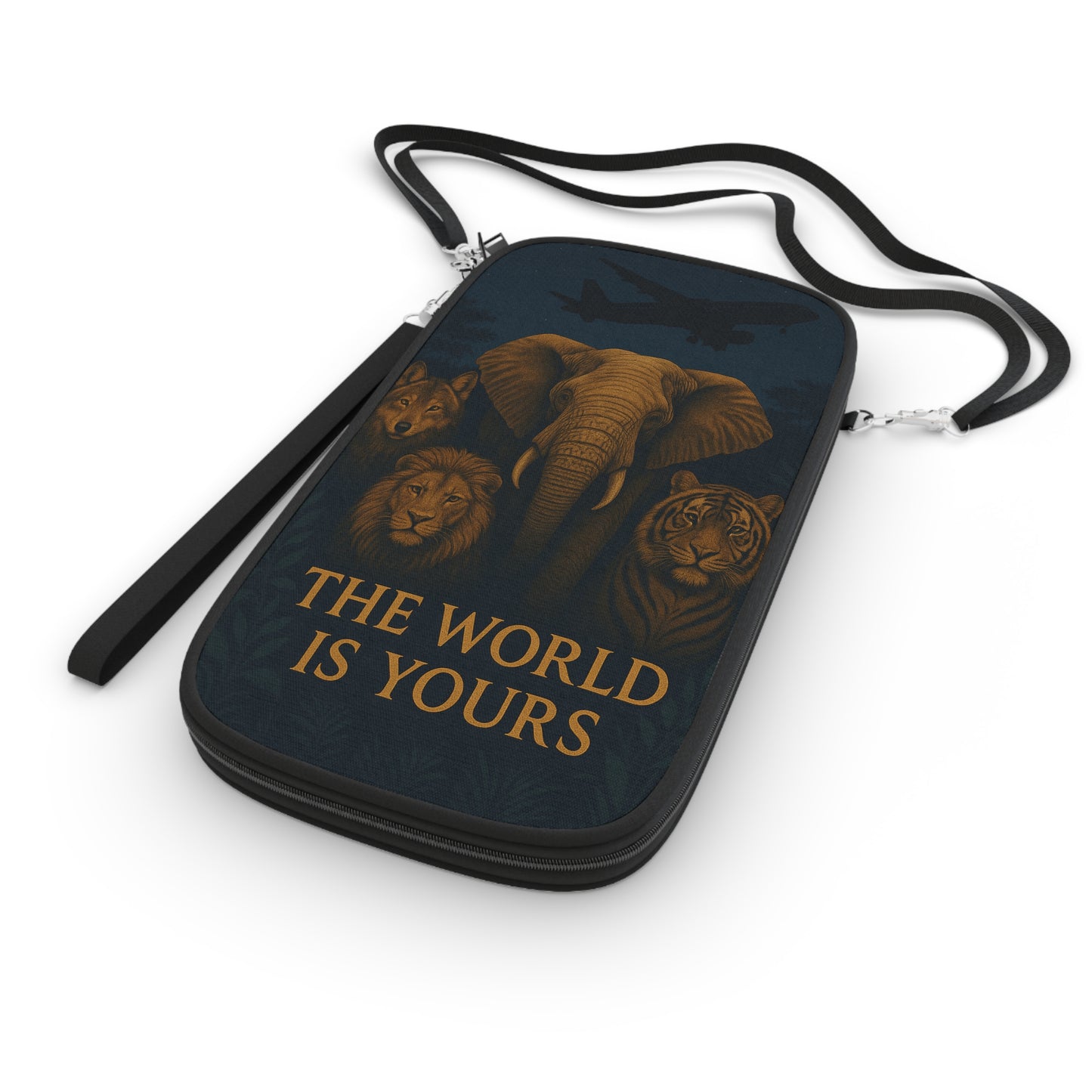 🌍✨ "El mundo es tuyo" – Cartera para pasaporte 🐘🦁✈️