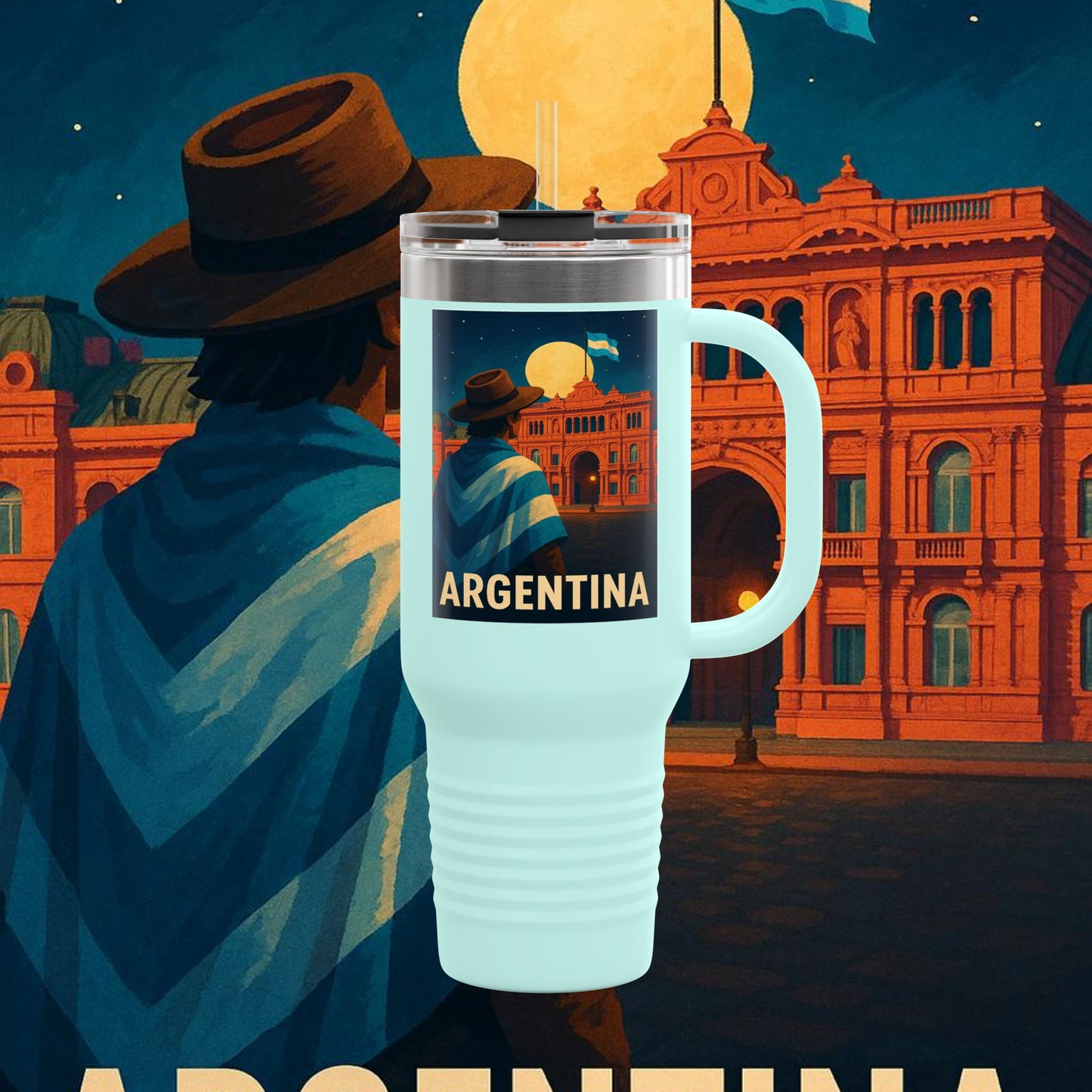 "taza de Viaje Aislada Argentina: Pasión, Tradición y Tierra de Sueños🔥🏞️"