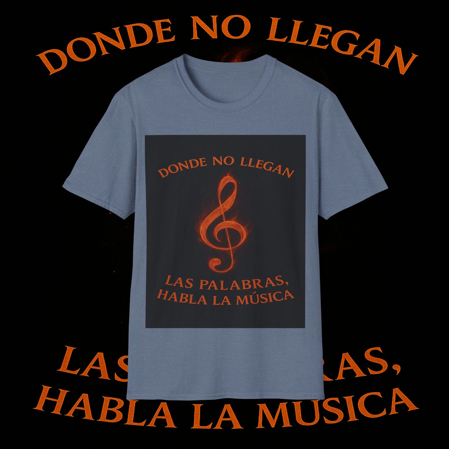 "Camiseta clave de sol 🎼🔥 “Donde nace una nota… nace una llama.” 🔥🎼