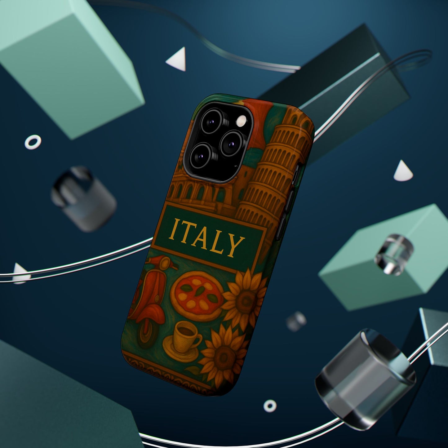 "Funda Magnética Reforzada Magnética Reforzada Italia: Arte, Pasión y Sabores Eternos 🎨🍝🏛️"