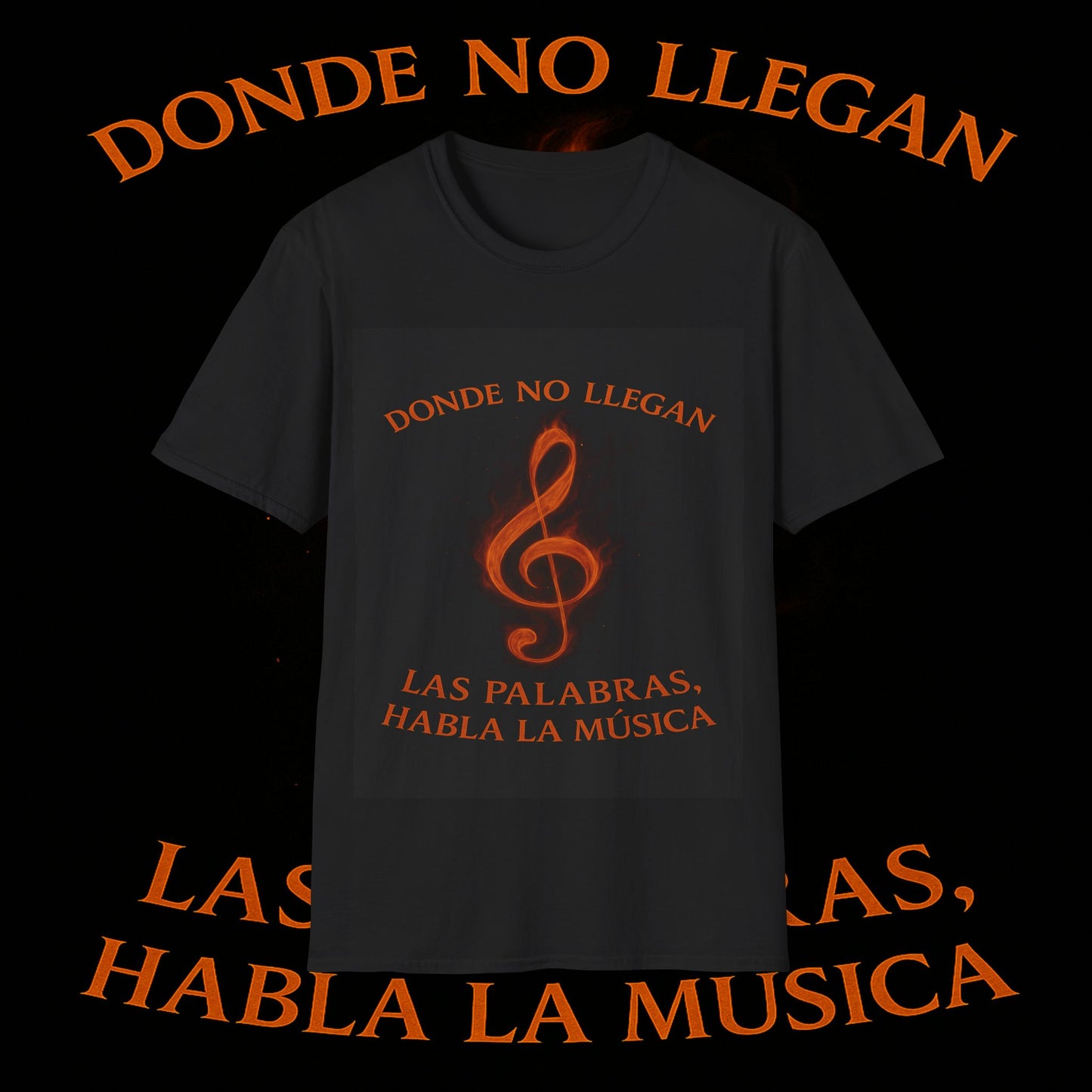 "Camiseta clave de sol 🎼🔥 “Donde nace una nota… nace una llama.” 🔥🎼