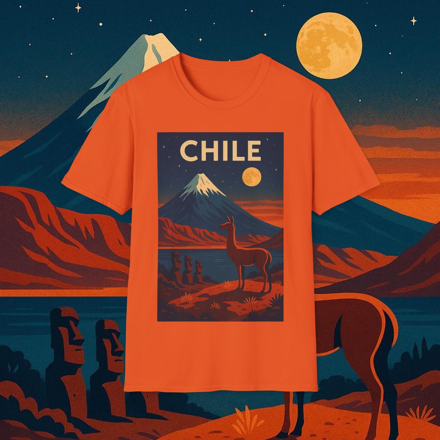 "Camiseta Chile: Naturaleza Indómita y Horizontes Eternos 🏔️🍇🏜️"
