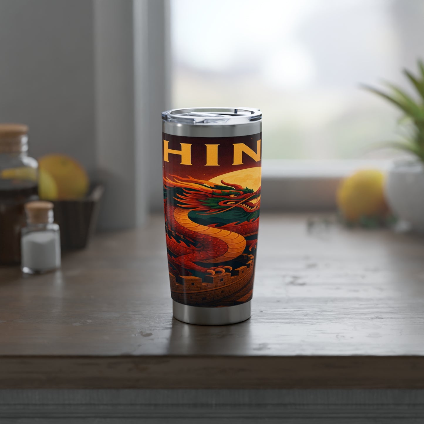 "Vaso Térmico Vagabond 20oz China – Dragones, murallas y leyendas eternas"