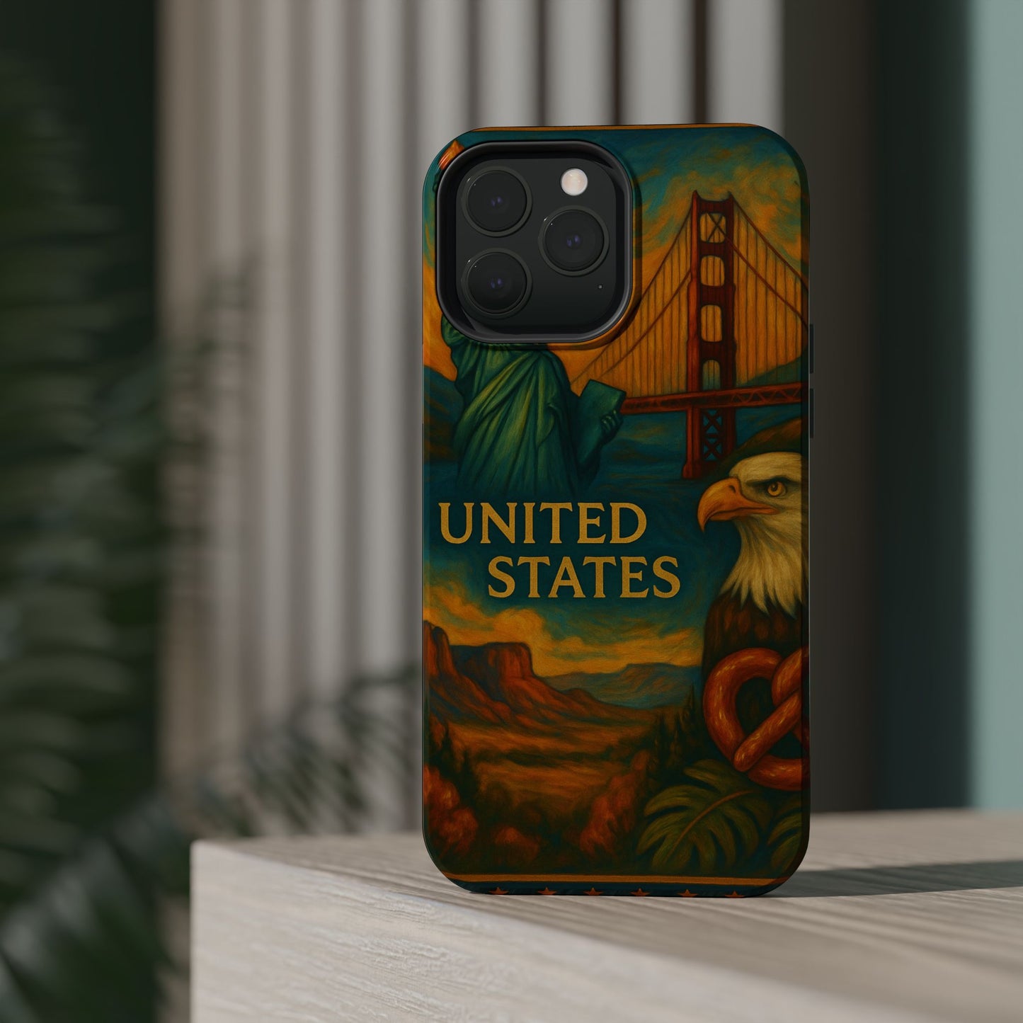 "Funda Magnética Reforzada Estados Unidos: Sueños, Libertad y Grandes Horizontes 🗽🏜️🌆"