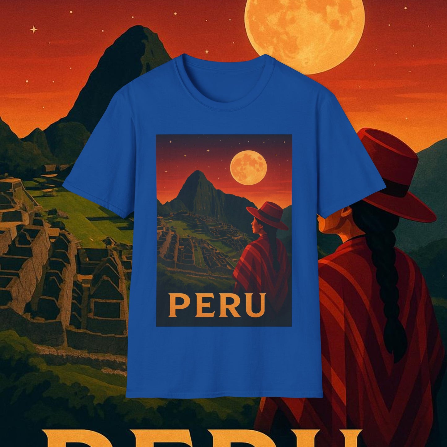 "Camiseta Perú: Misticismo, Historia y Maravillas Eternas 🏔️🦙🛕"