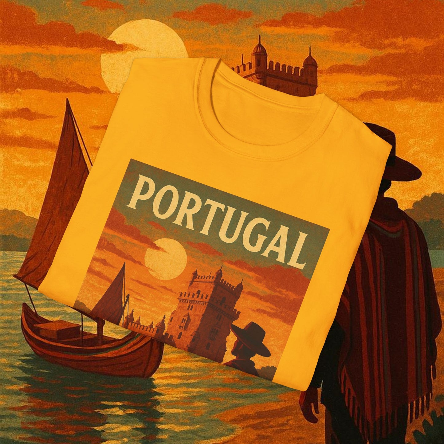 "Camiseta Portugal: Encanto Atlántico, Fados y Azulejos 🌊🎶🧿"