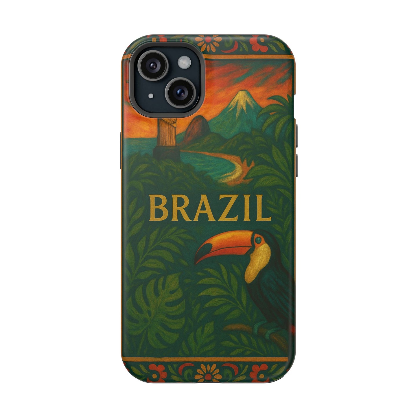 "Funda Magnética Reforzada Magnética Reforzada Brasil: Ritmo, Naturaleza y Alegría Infinita 🎶🌴🏖️"