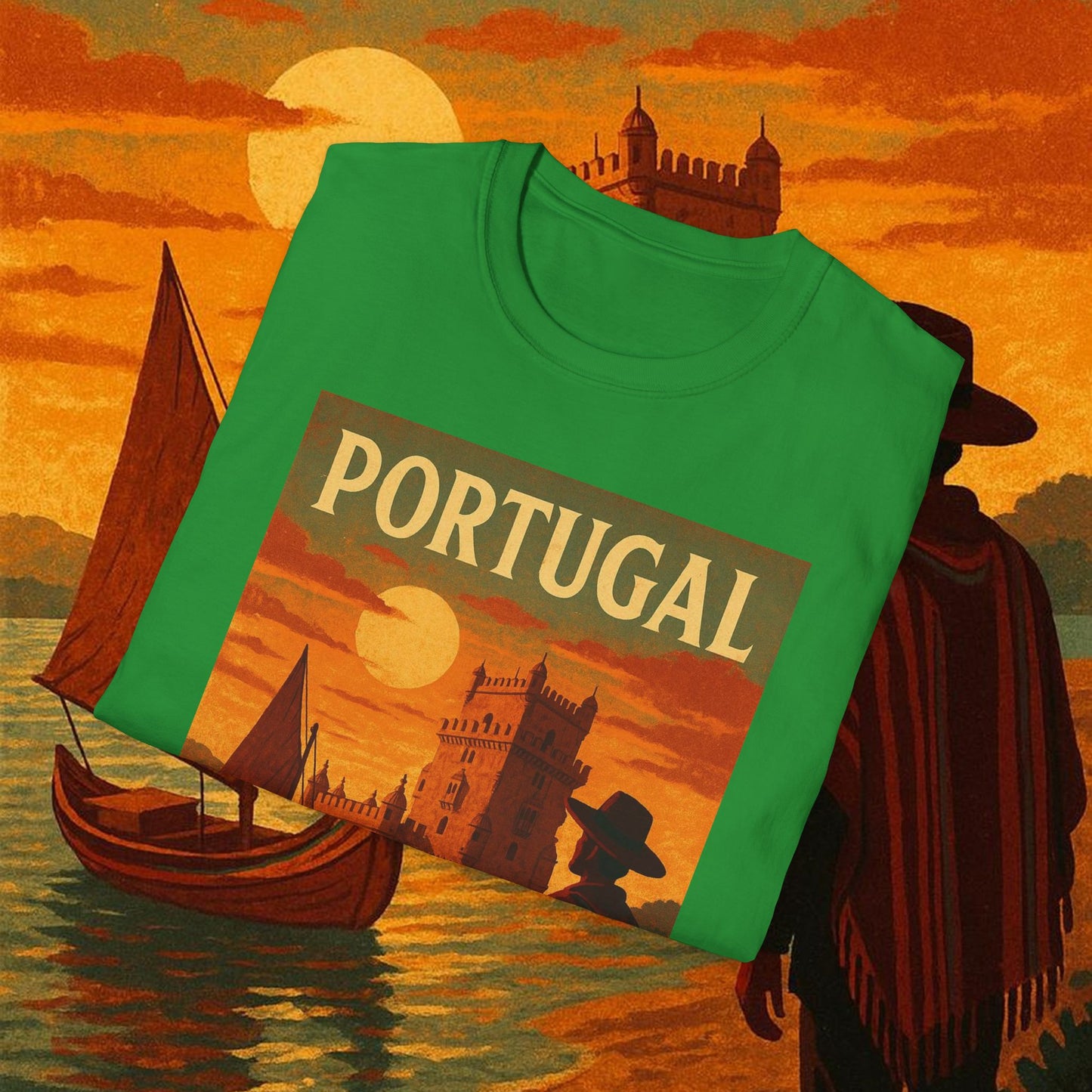 "Camiseta Portugal: Encanto Atlántico, Fados y Azulejos 🌊🎶🧿"
