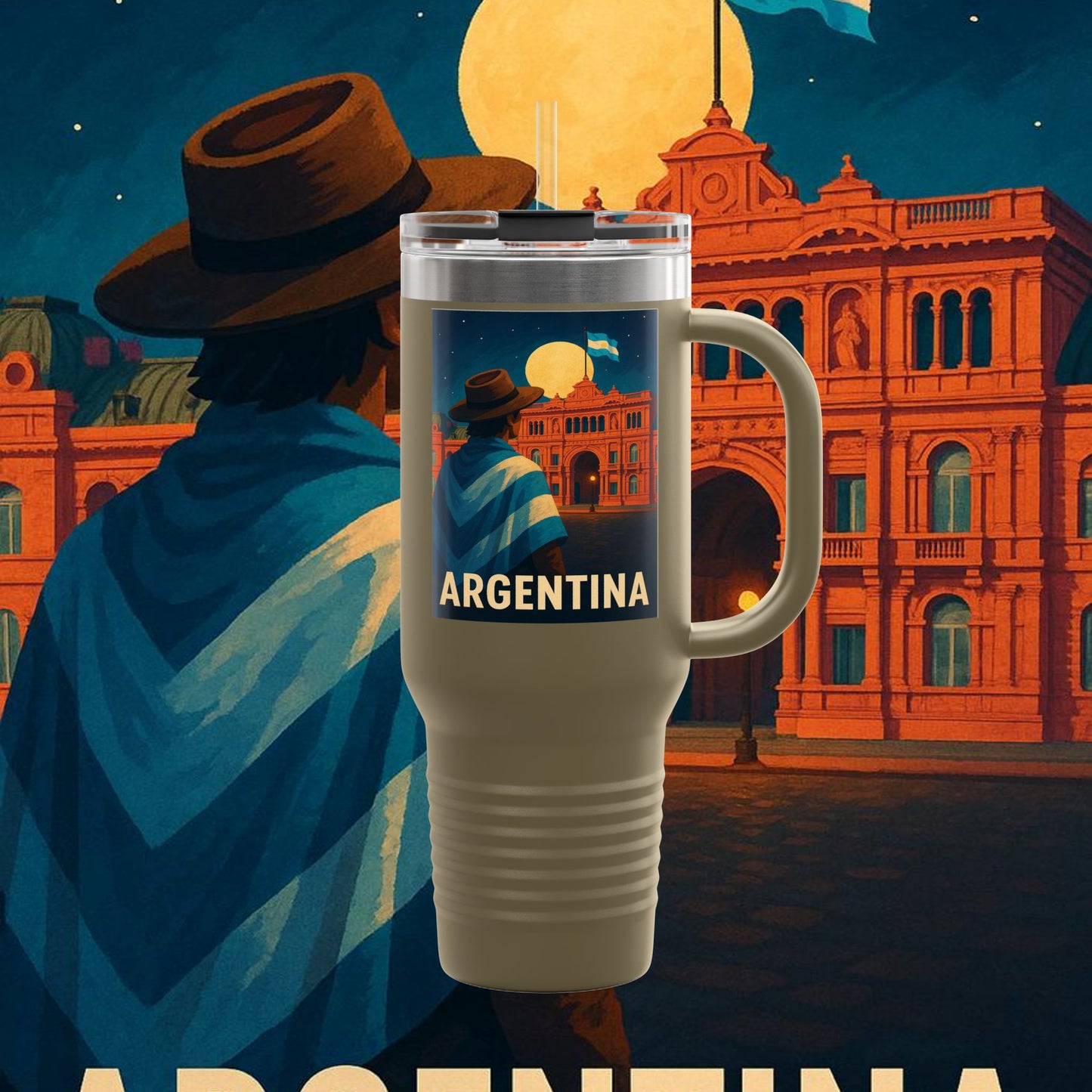"taza de Viaje Aislada Argentina: Pasión, Tradición y Tierra de Sueños🔥🏞️"