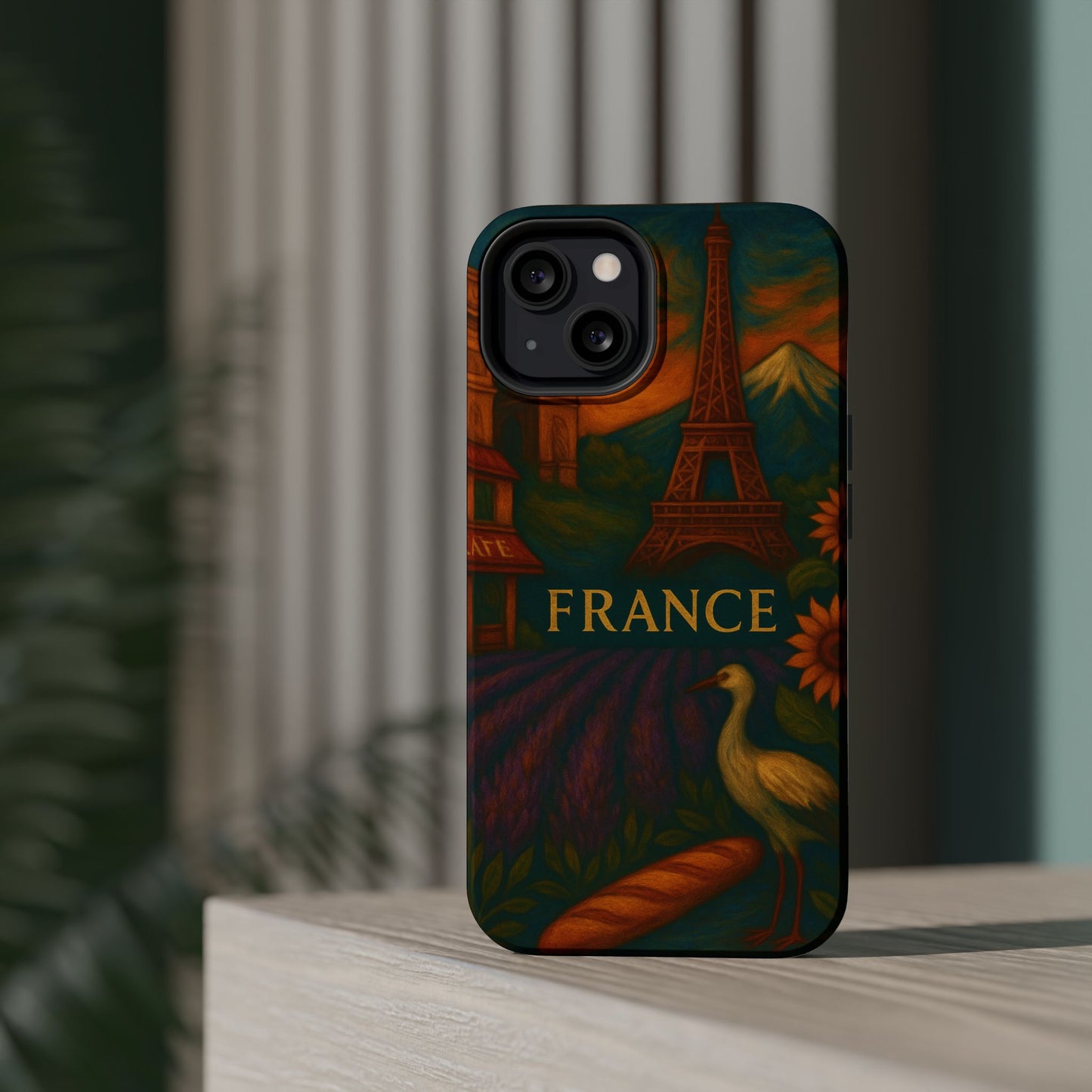 "Funda Magnética Reforzada Francia: Romance bajo la Luna 🌙🗼✨"