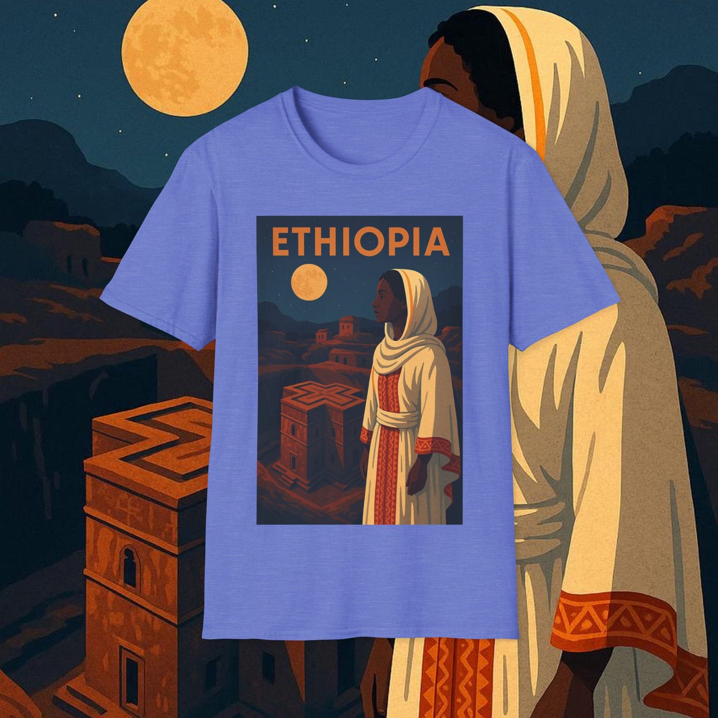 "Camiseta Etiopía Tierra sagrada y alma ancestral"