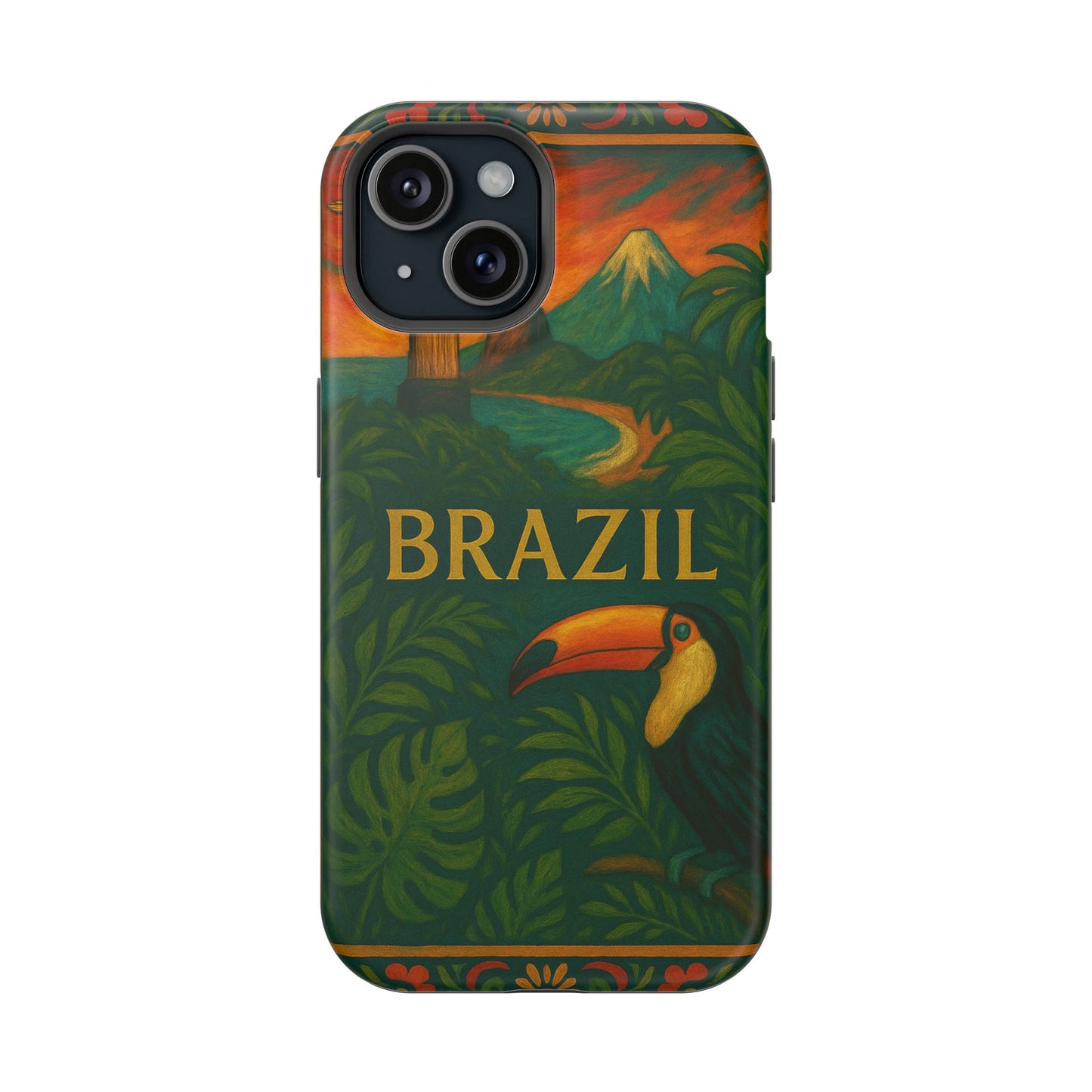 "Funda Magnética Reforzada Magnética Reforzada Brasil: Ritmo, Naturaleza y Alegría Infinita 🎶🌴🏖️"